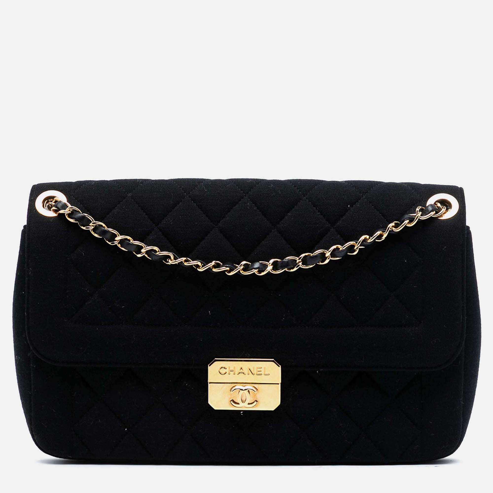 Chanel Black Large Jersey Chic With Me Flap
Chanel Black Large Jersey Chic With Me Flap