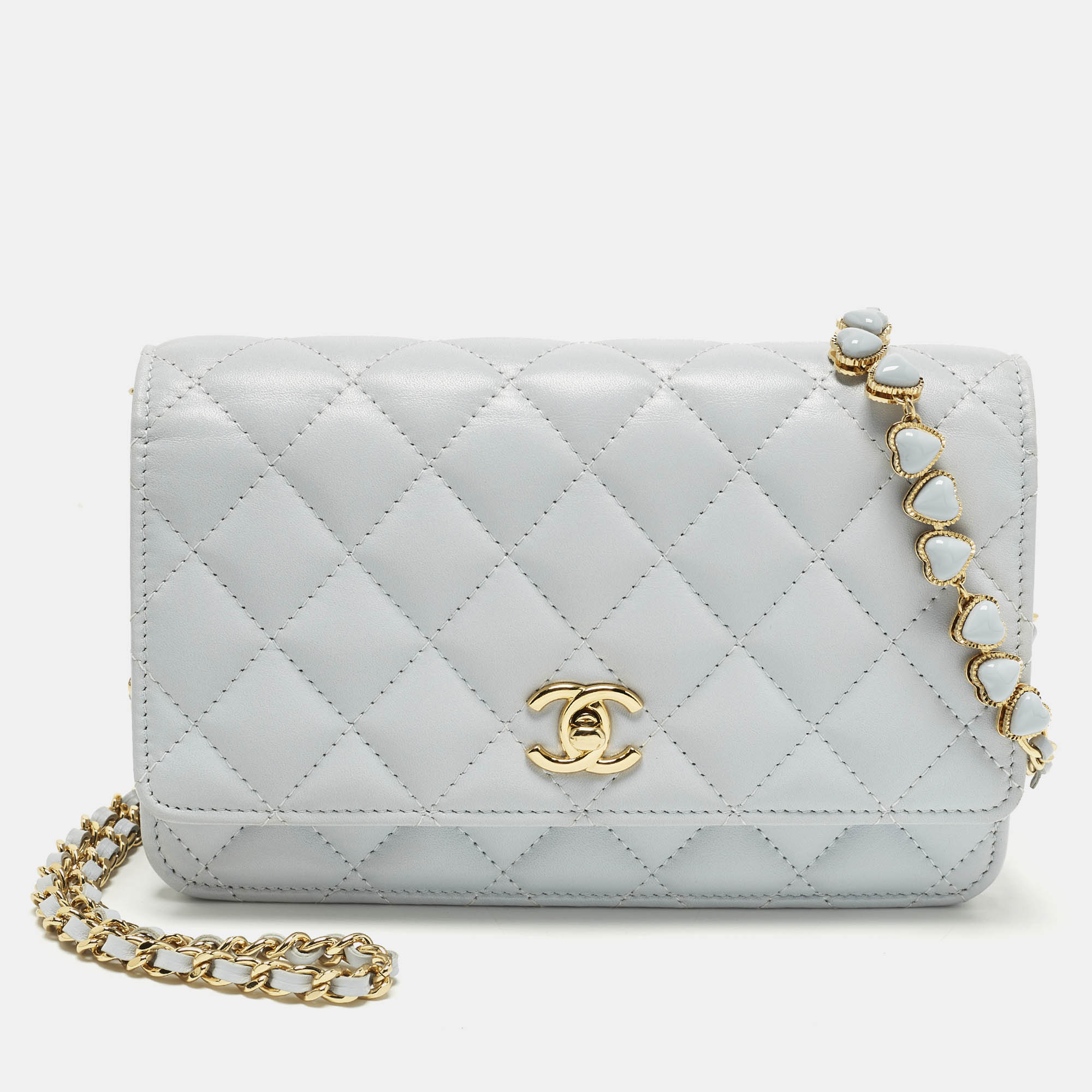 Chanel CC Turnlock Blue Quilted Leather Wallet On Chain
Chanel CC Turnlock Blue Quilted Leather Wallet On Chain