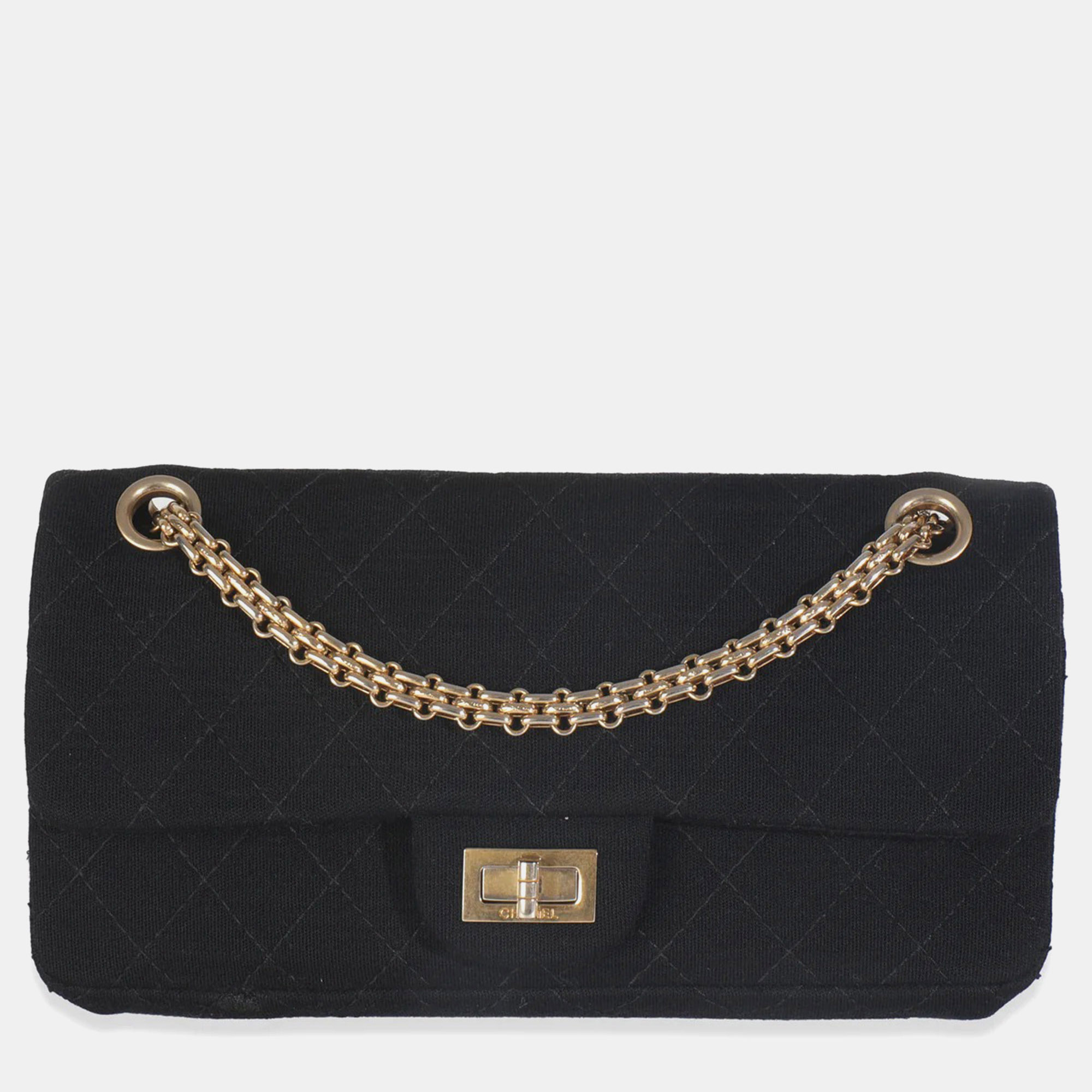 Chanel Black Quilted Jersey East West Reissue 2.25
Chanel Black Quilted Jersey East West Reissue 2.25