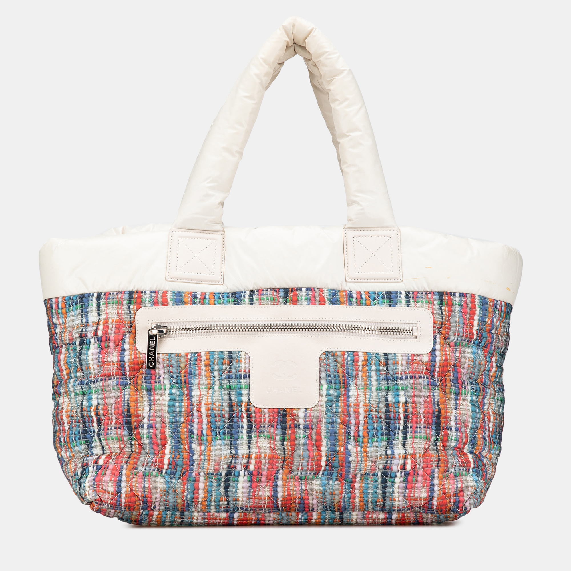 Chanel White Nylon Tweed Printed Coco Cocoon Tote
Chanel White Nylon Tweed Printed Coco Cocoon Tote