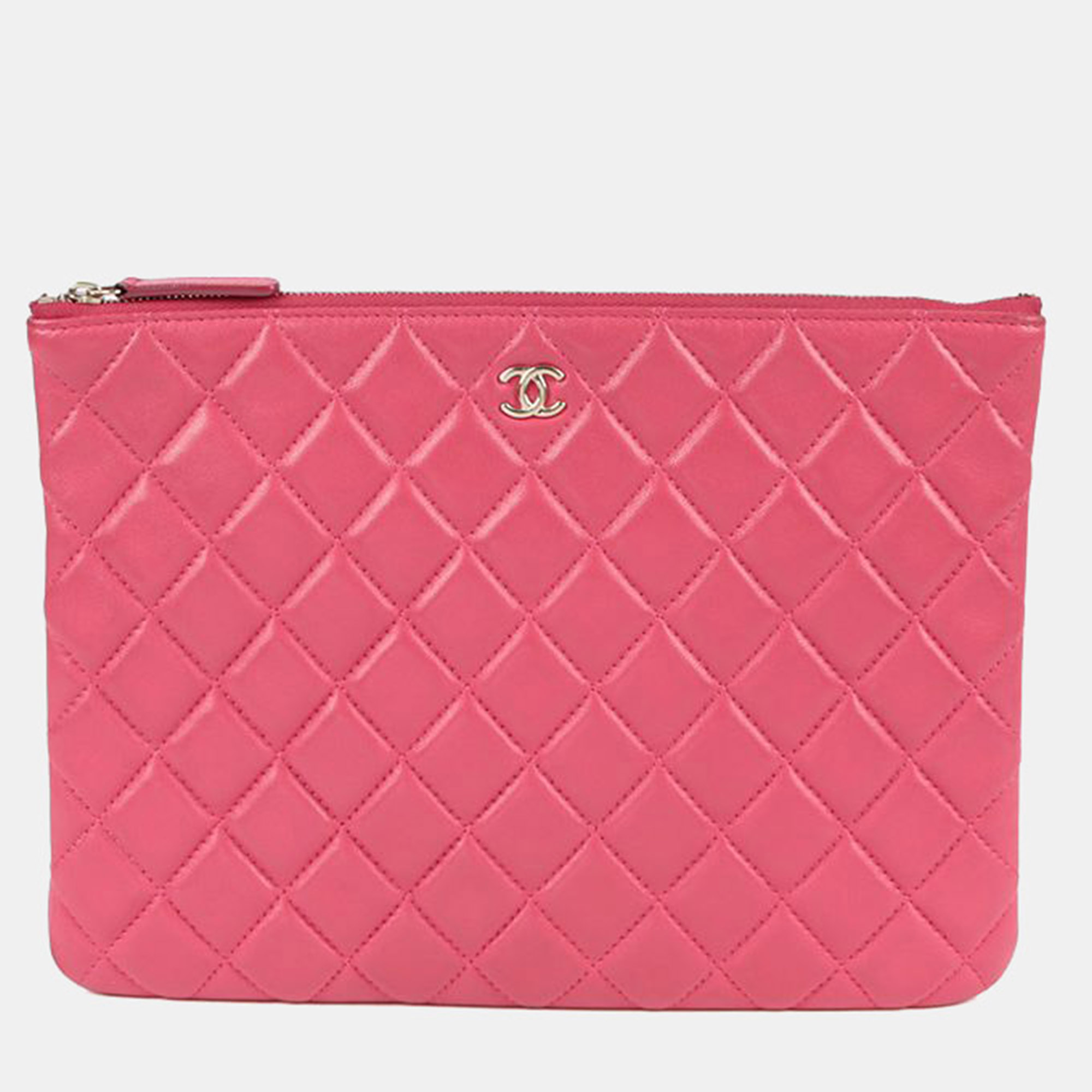 Chanel Classic Medium Pink Lambskin Leather Clutch Bag
Chanel Classic Medium Pink Lambskin Leather Clutch Bag