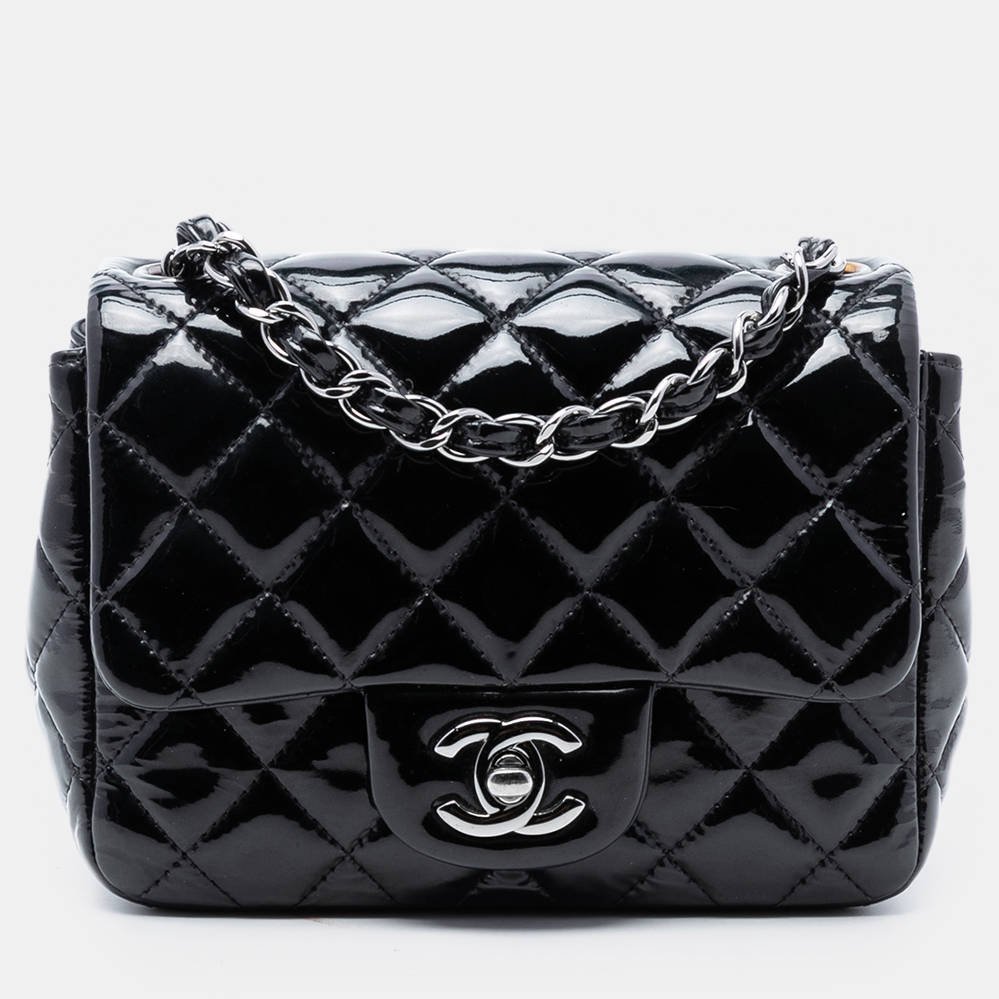 Chanel Black Mini Square Classic Patent Single Flap
Chanel Black Mini Square Classic Patent Single Flap