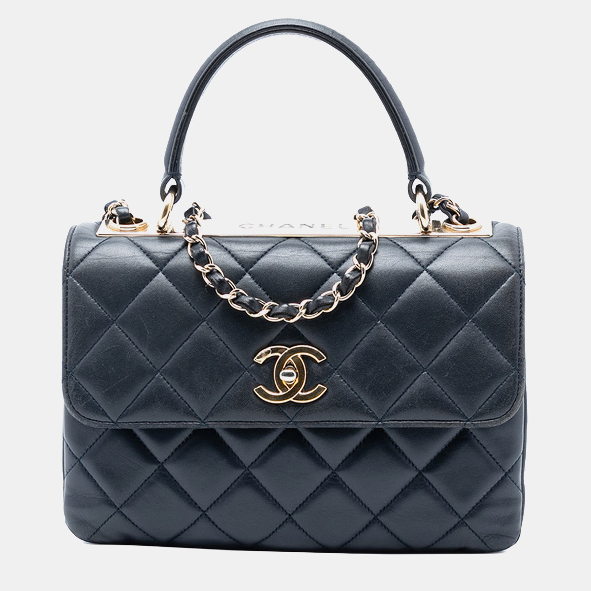 Chanel Blue Small Quilted Lambskin Trendy CC Top Handle Flap
Chanel Blue Small Quilted Lambskin Trendy CC Top Handle Flap