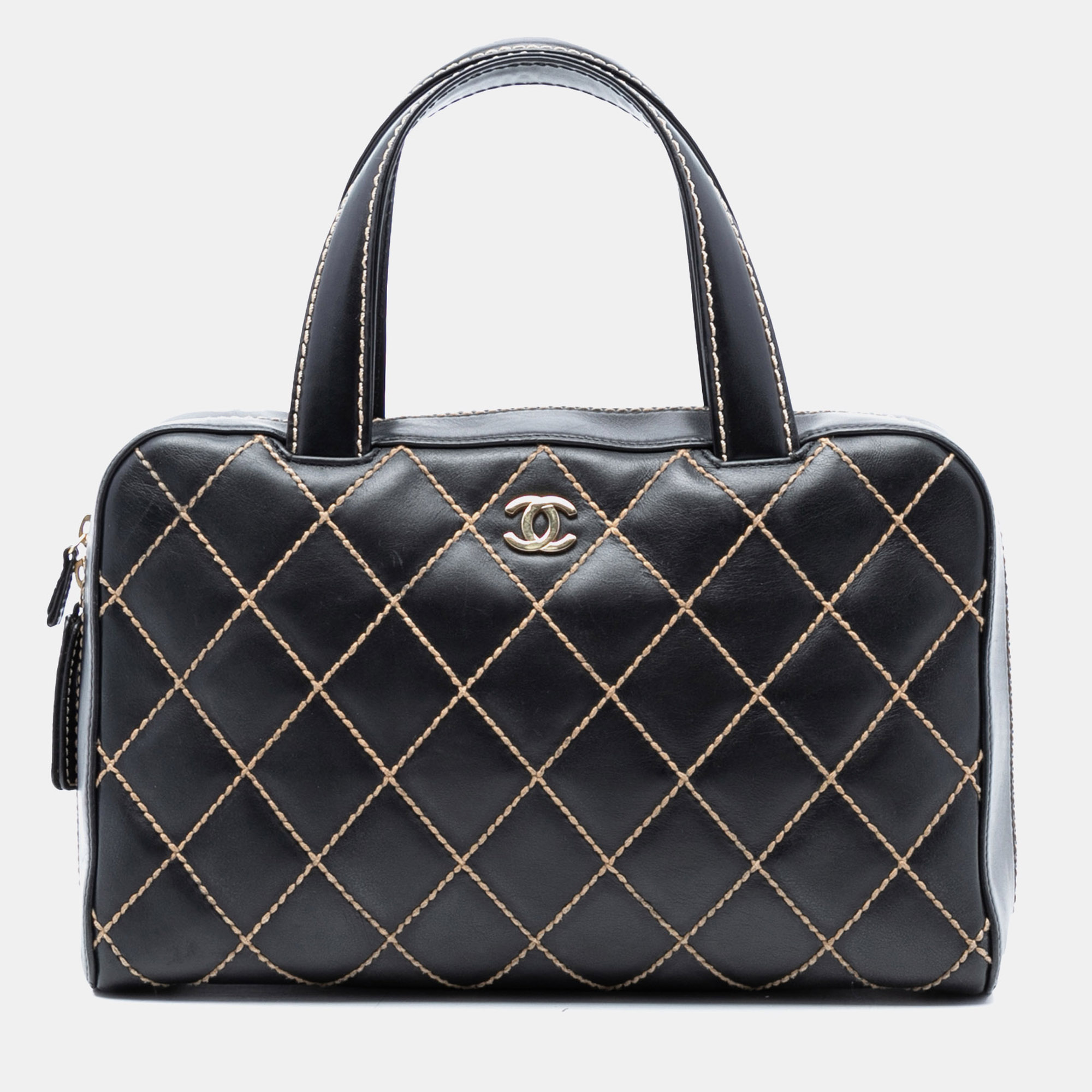 Chanel Black CC Lambskin Wild Stitch Handbag
Chanel Black CC Lambskin Wild Stitch Handbag