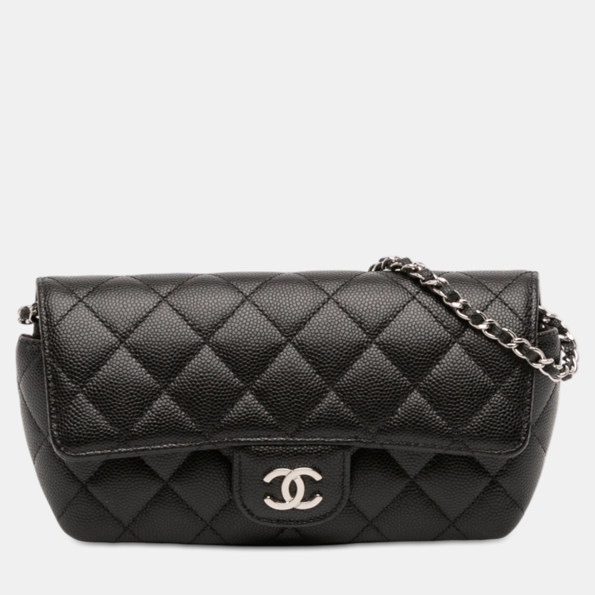 Chanel Black Quilted Caviar Sunglasses Case with Chain
Chanel Black Quilted Caviar Sunglasses Case with Chain