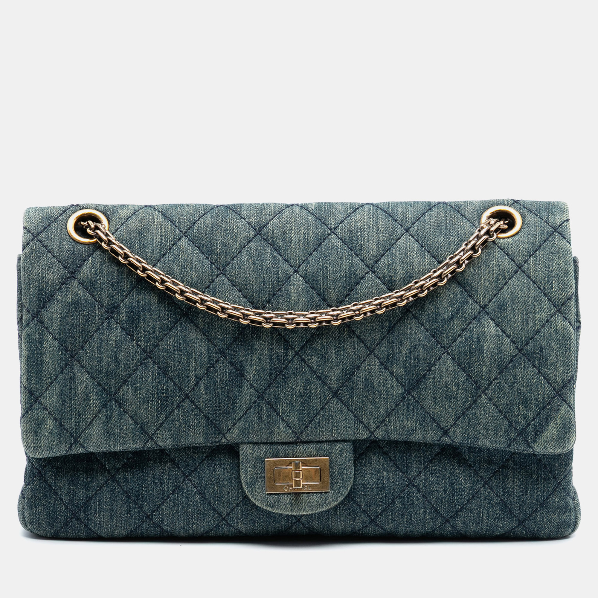 Chanel Blue Quilted Denim Reissue 2.55 Double Flap 226
Chanel Blue Quilted Denim Reissue 2.55 Double Flap 226