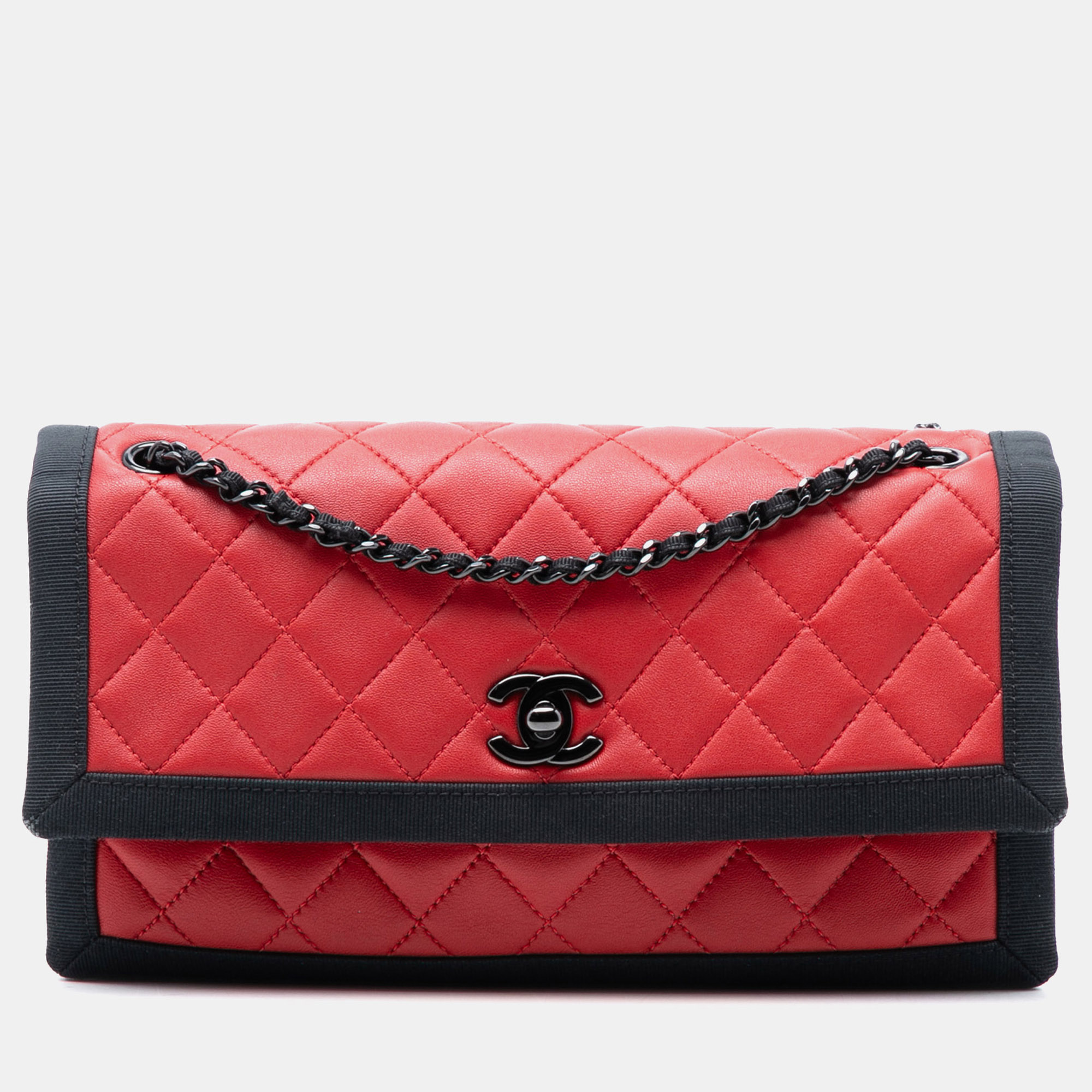 Chanel Black, Red Medium CC Bicolor Quilted Lambskin Grosgrain Single Flap
Chanel Black, Red Medium CC Bicolor Quilted Lambskin Grosgrain Single Flap