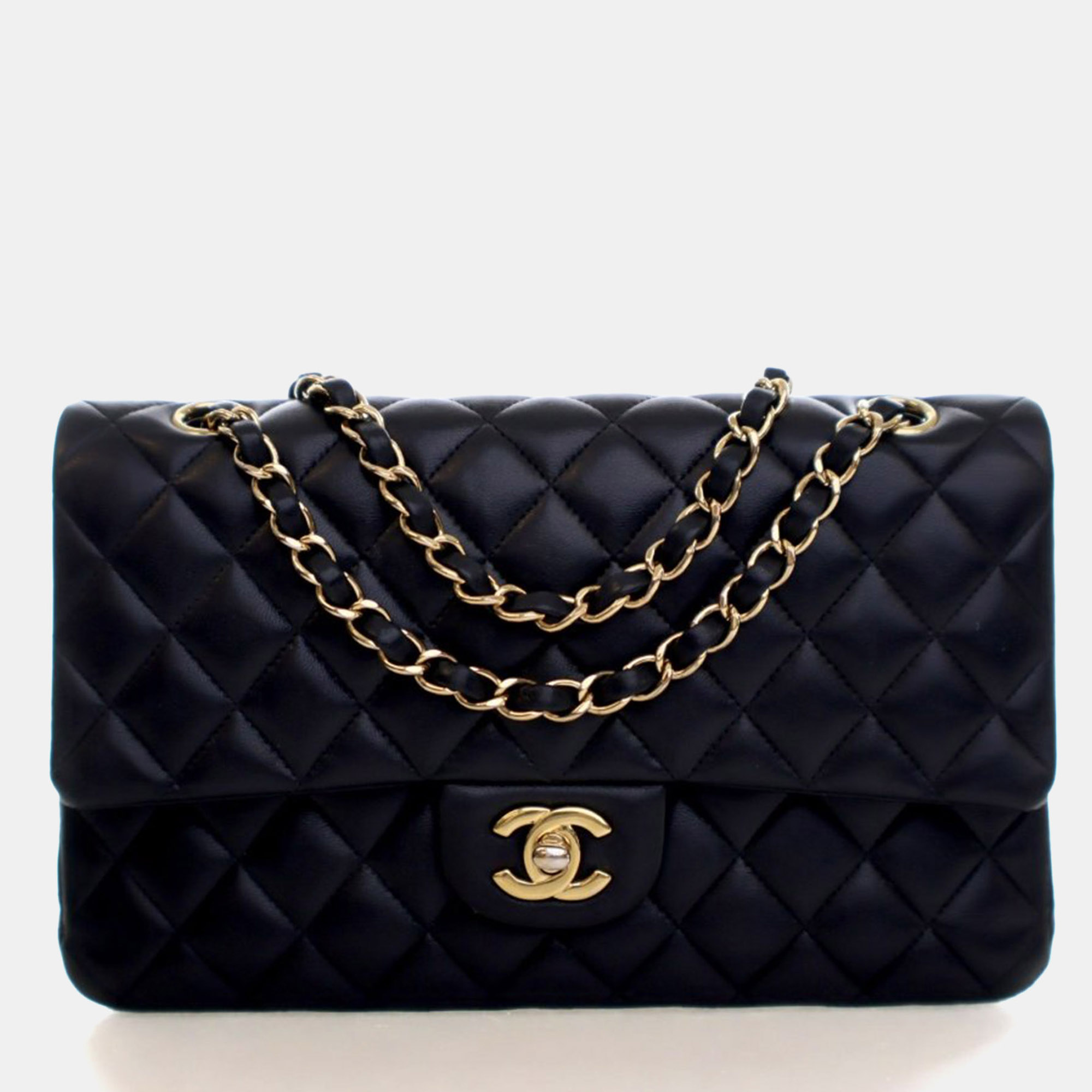 Chanel Medium Black Lambskin Classic Double Flap Bag
Chanel Medium Black Lambskin Classic Double Flap Bag