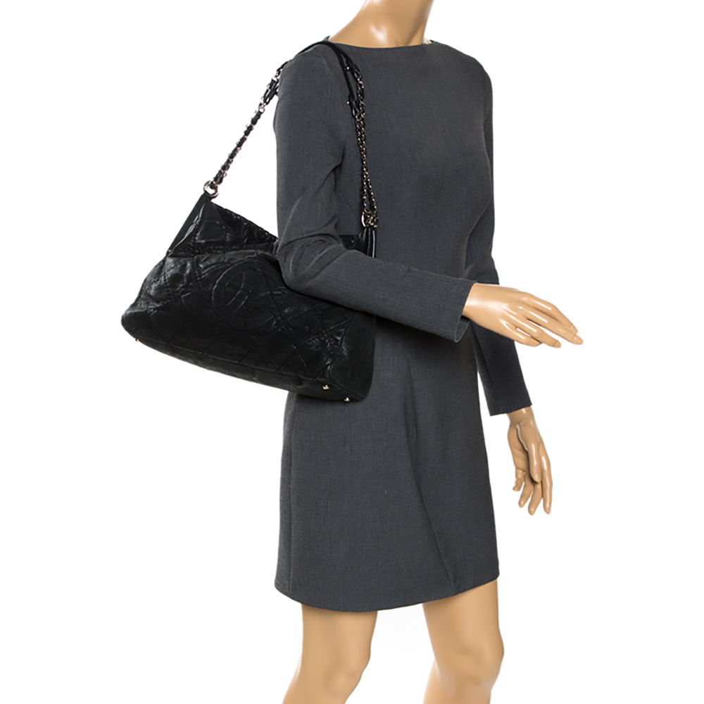 Chanel Black Quilted Leather CC Soft Bag
Chanel Black Quilted Leather CC Soft Bag