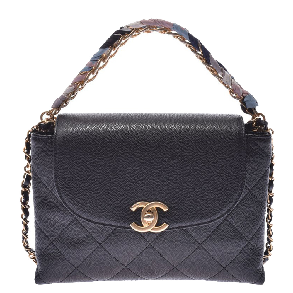 Chanel Black Caviar Flap Chain Shoulder Bag