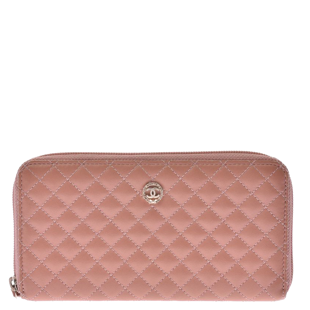 Image of Chanel Beige Matelasse Leather Classic Wallet