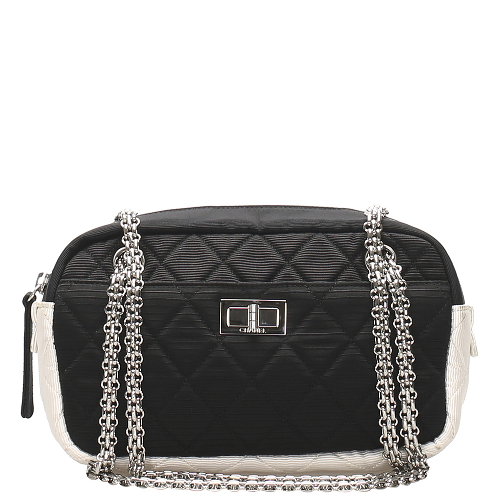 Chanel Black Nylon Matelasse Reissue Bag