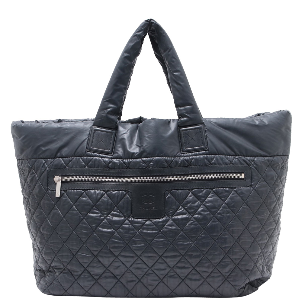 Image of Chanel Black Nylon Coco Cocoon Satchel Bag