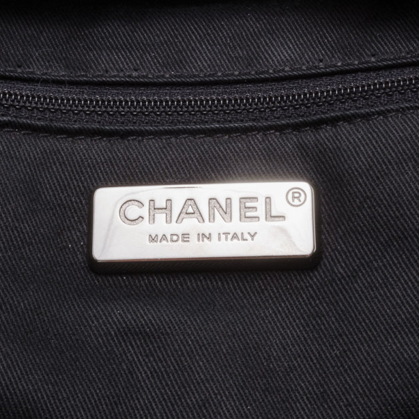 Chanel Black Leather And Fur Satchel