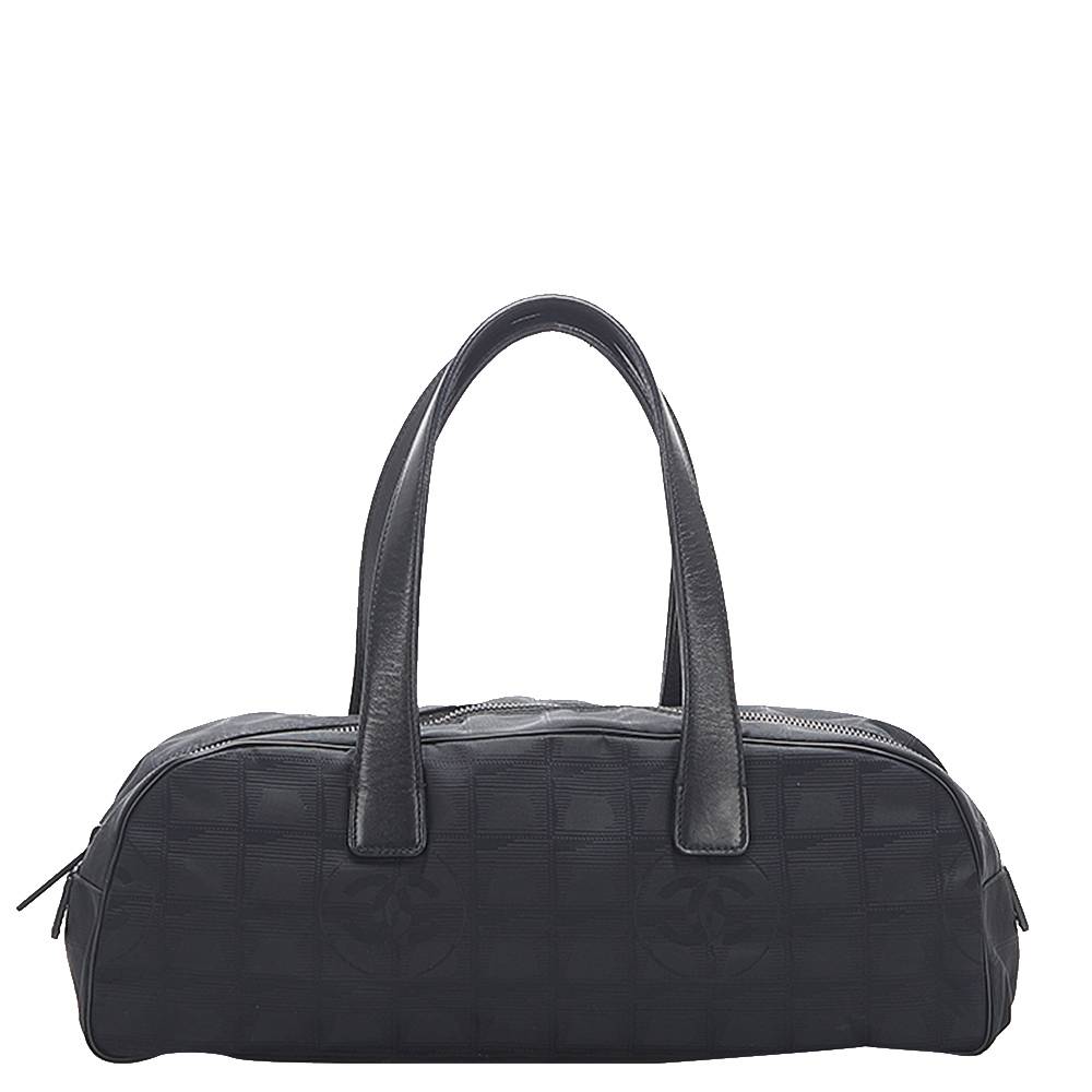 Chanel Black Nylon Travel Line Bag
