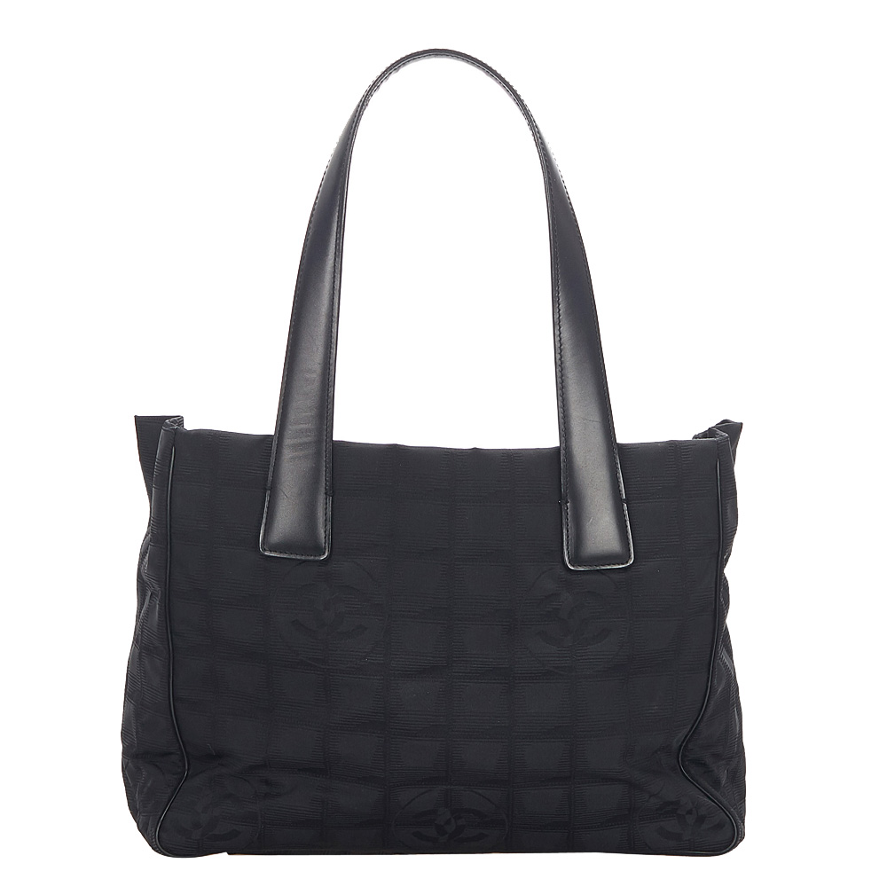 Chanel Black Nylon Travel Line Shoulder Bag