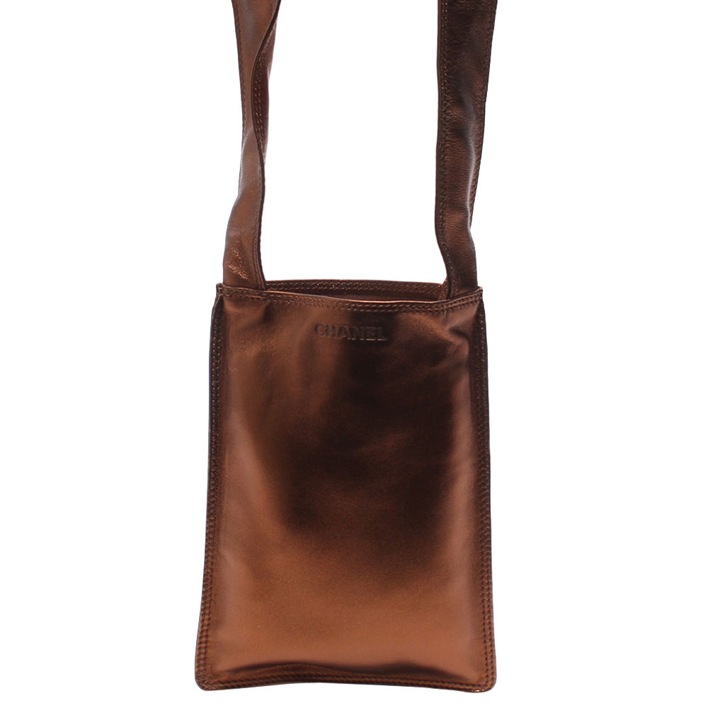 Chanel Gold Leather Shoulder Bag
