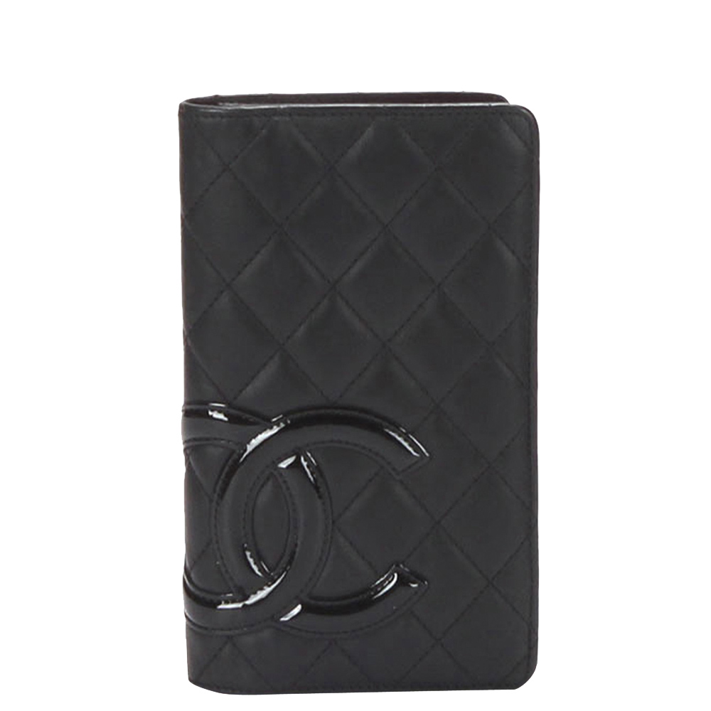 Chanel Black Leather Cambon Wallet