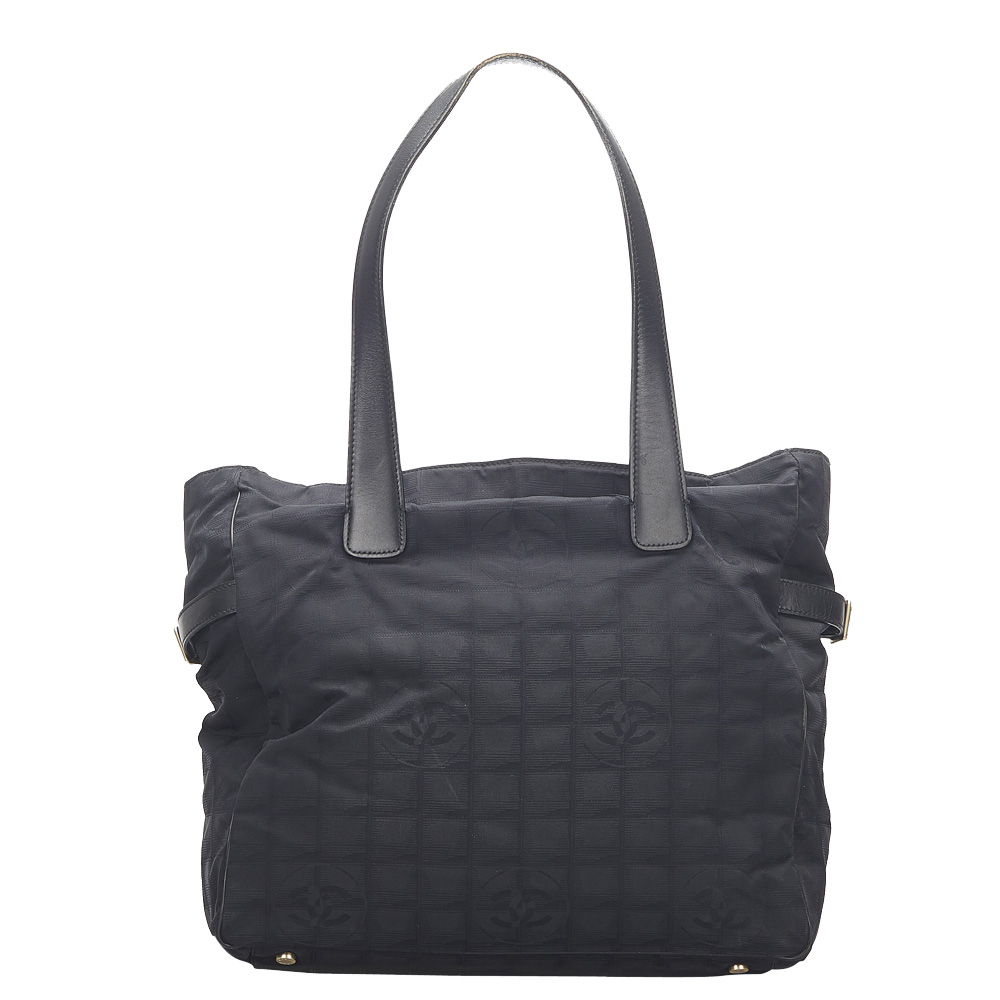 Chanel Black New Travel Line Nylon Tote Bag