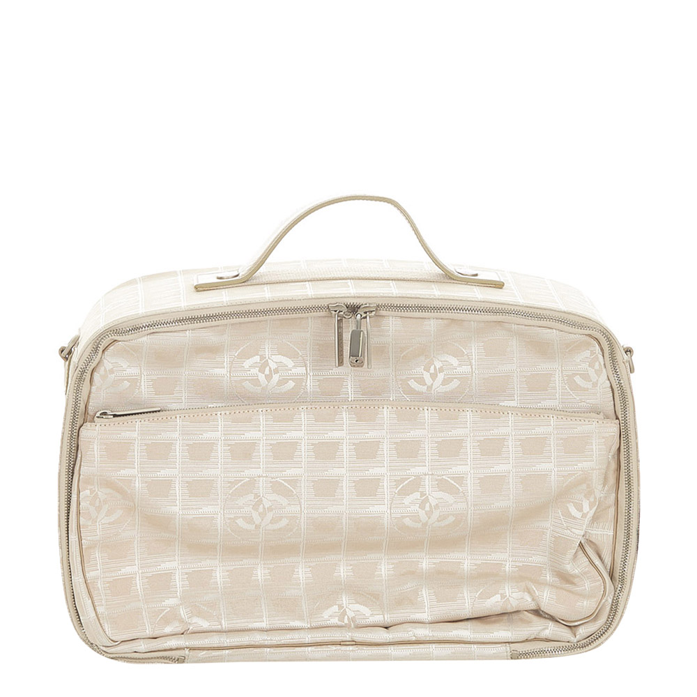Chanel Beige Canvas Travel Line Travel Bag