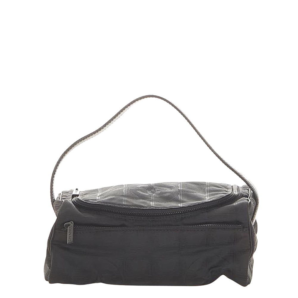 Chanel Black Nylon Travel Ligne Vanity Cosmetic Bag