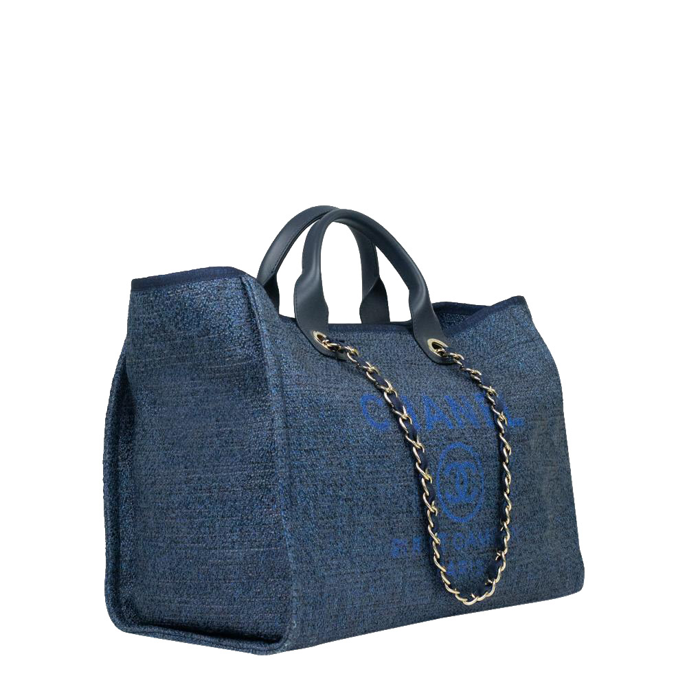 Chanel Blue Denim Deauville Tote Bag
Chanel Blue Denim Deauville Tote Bag
