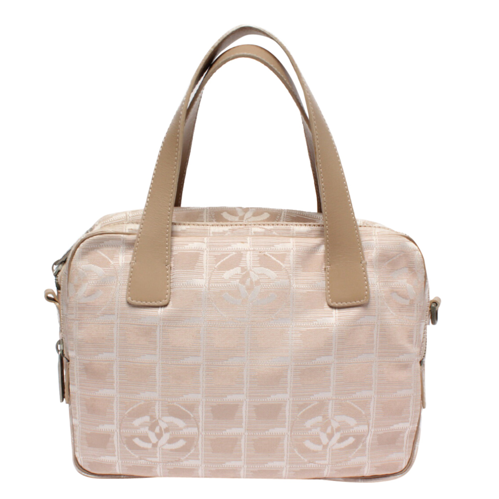 Chanel Beige Nylon Travel Line Shoulder Bag