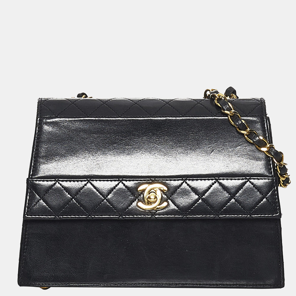 Chanel Black Timeless CC Lambskin Leather Flap Bag