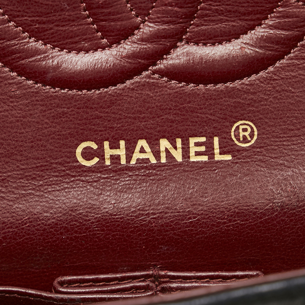 Chanel Black Medium Classic Lambskin Leather Double Flap Bag