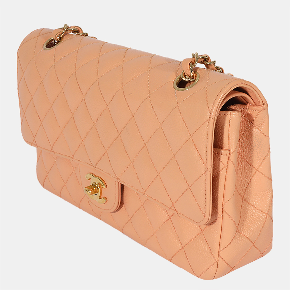 Chanel Pink Quilted Caviar Leather Classic Double Flap 2004 Shoulder Bag
Chanel Pink Quilted Caviar Leather Classic Double Flap 2004 Shoulder Bag
