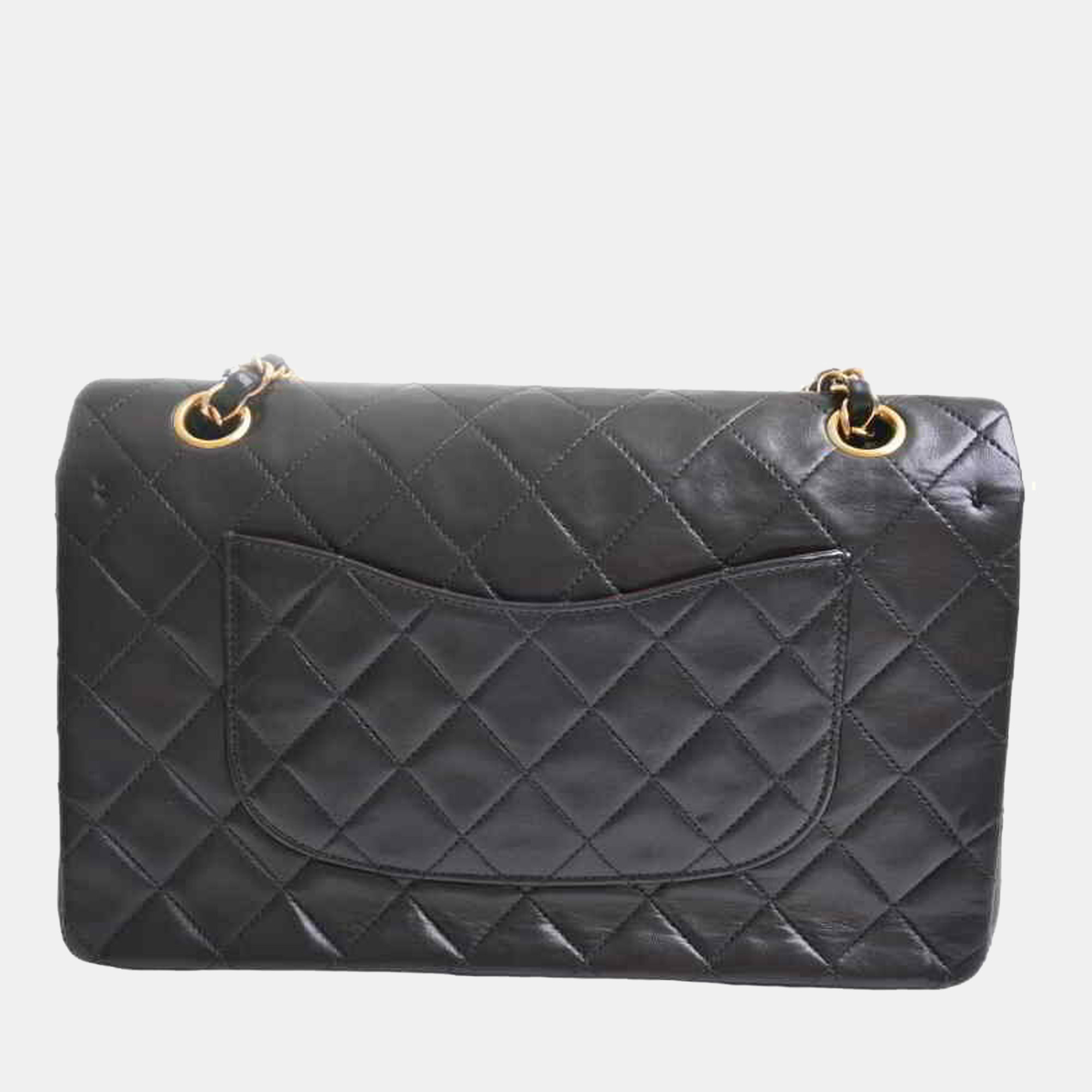 Chanel Black Lambskin Leather Classic Double Flap Shoulder Bag
Chanel Black Lambskin Leather Classic Double Flap Shoulder Bag