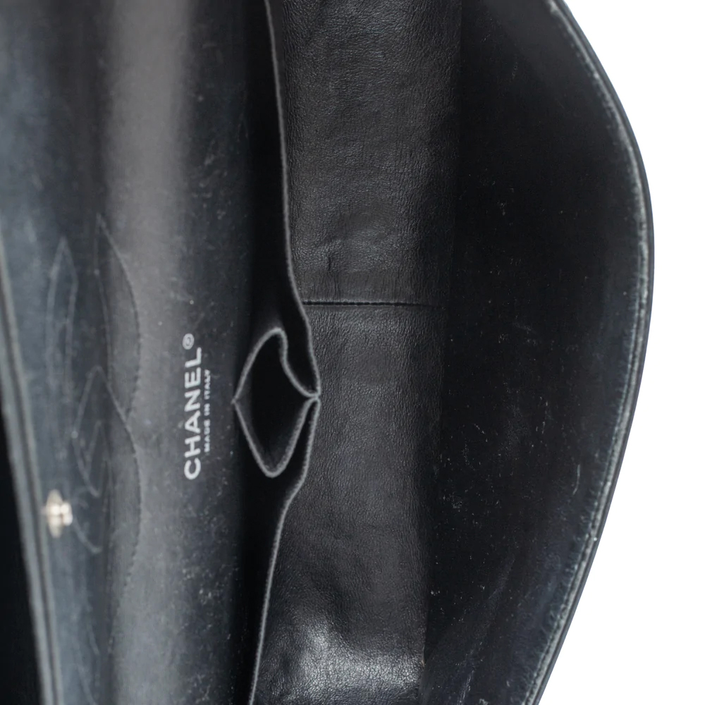 Chanel Black Patent Leather Jumbo Classic Double Flap Bag
