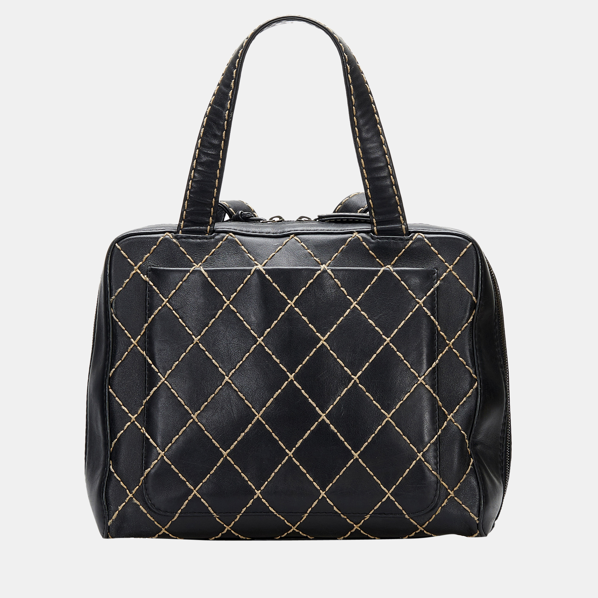 Chanel Black Wild Stitch Leather Handbag
