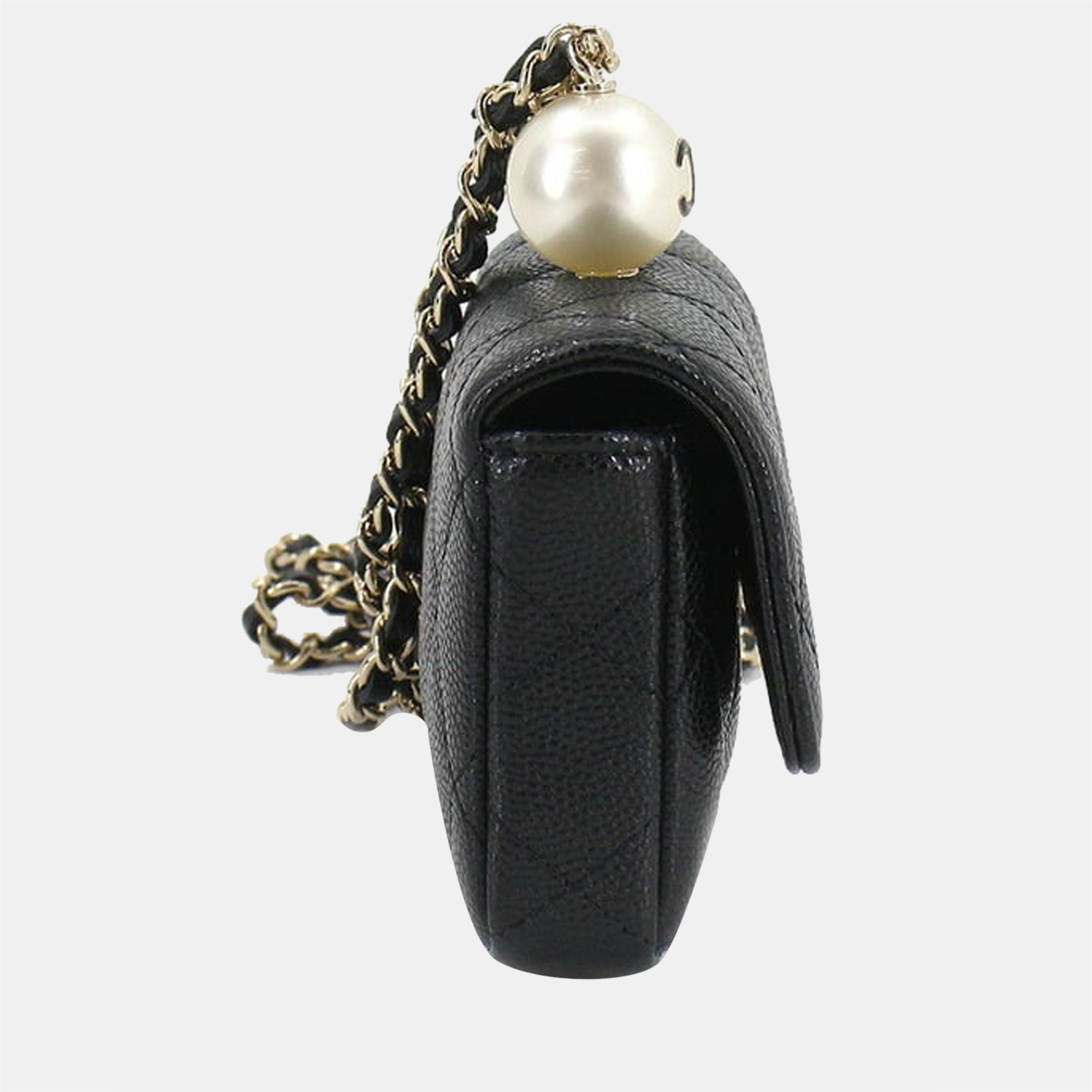 Chanel Black Quilted Caviar Leather CC Pearl Coin Card Holder with Chain
Chanel Black Quilted Caviar Leather CC Pearl Coin Card Holder with Chain
