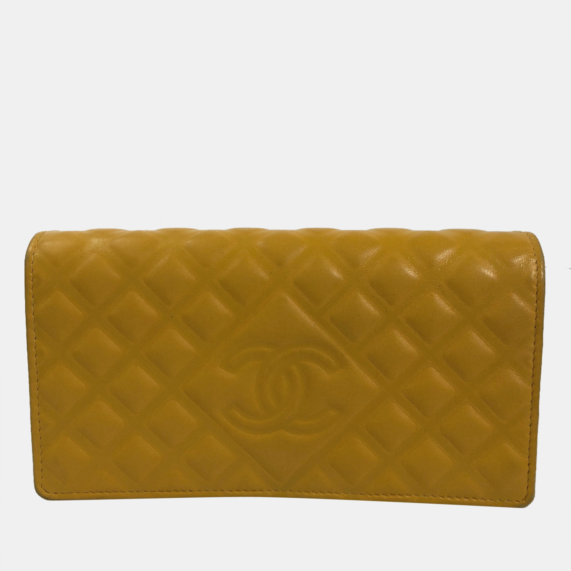 Chanel Yellow CC Quilted Leather Flap Wallet
Chanel Yellow CC Quilted Leather Flap Wallet