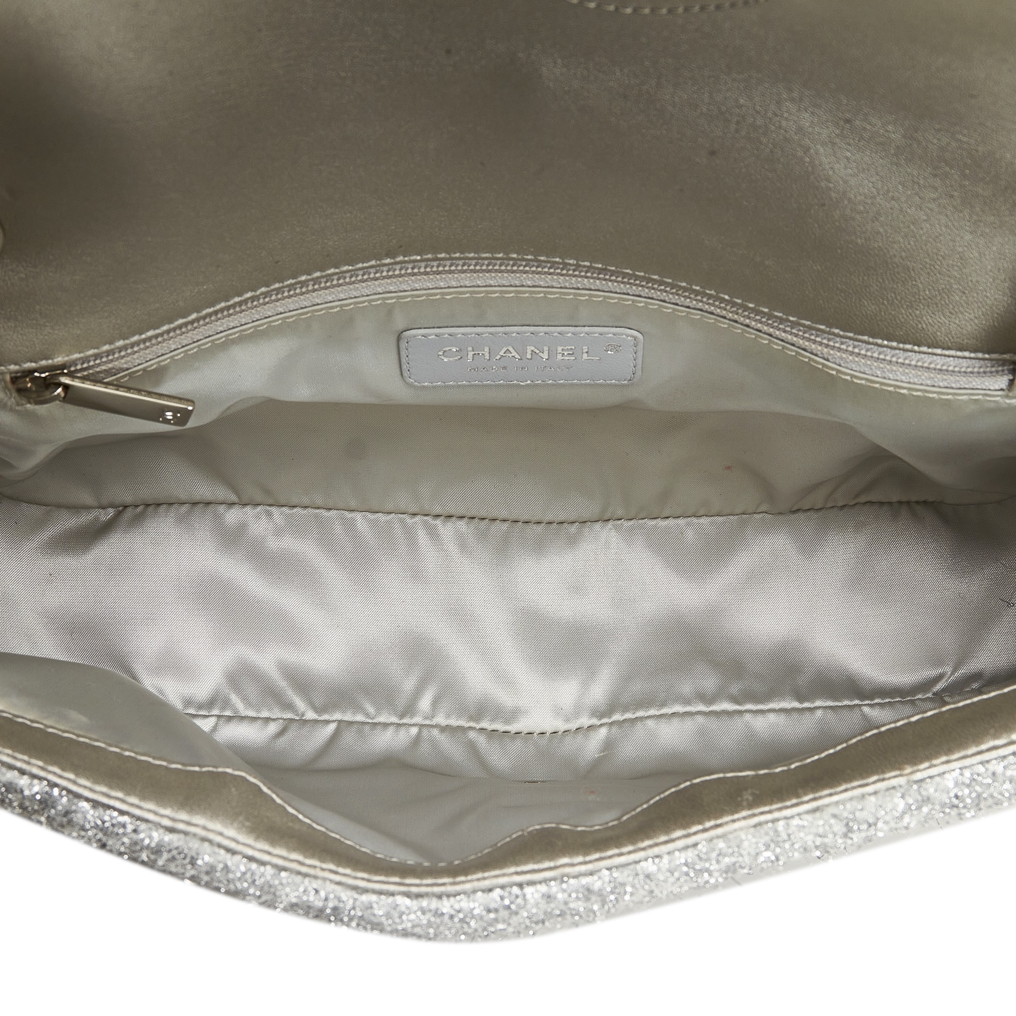 Chanel Grey Ground Control Pluto Glitter Single Flap Bag