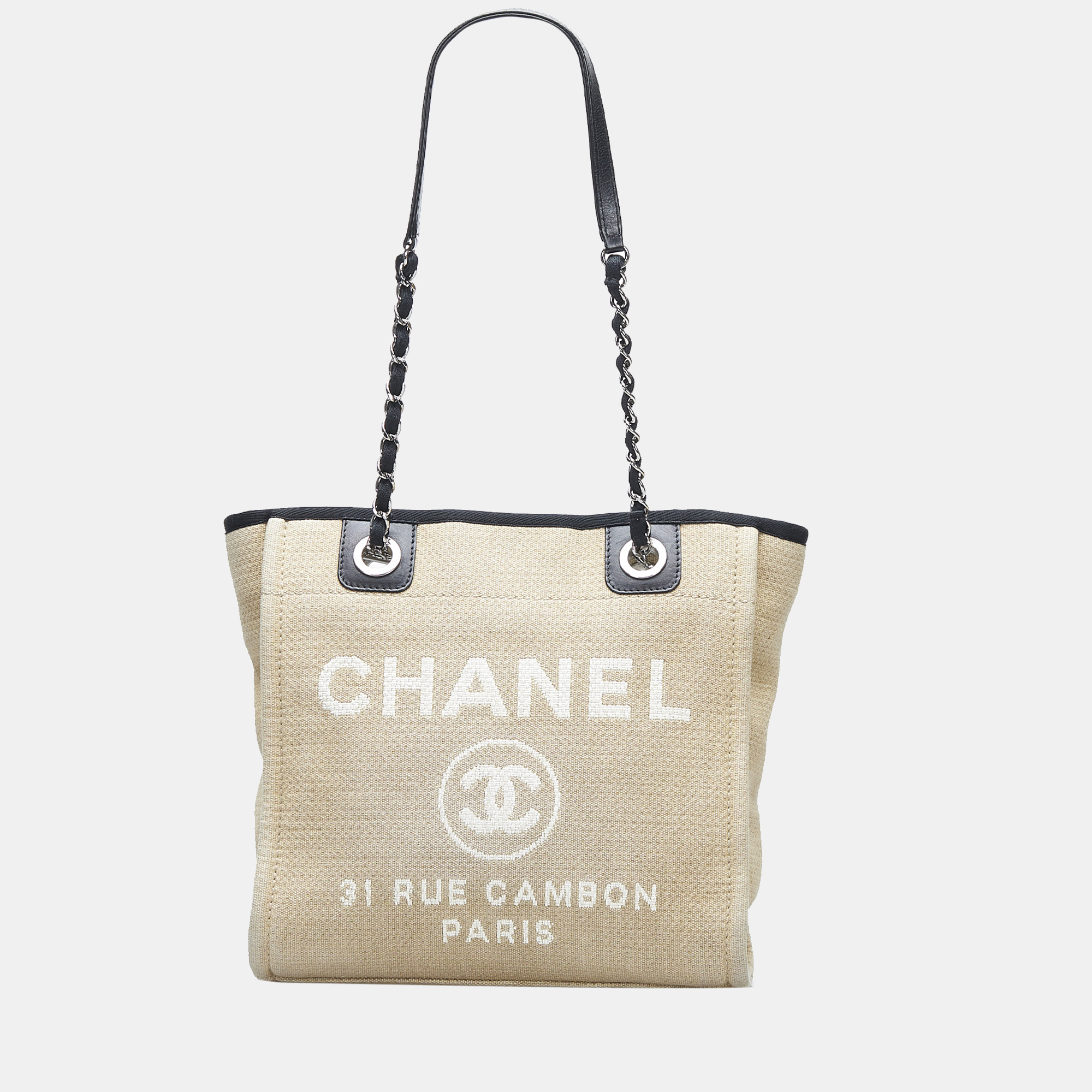 Chanel Beige/Brown Mini Deauville Tote Bag