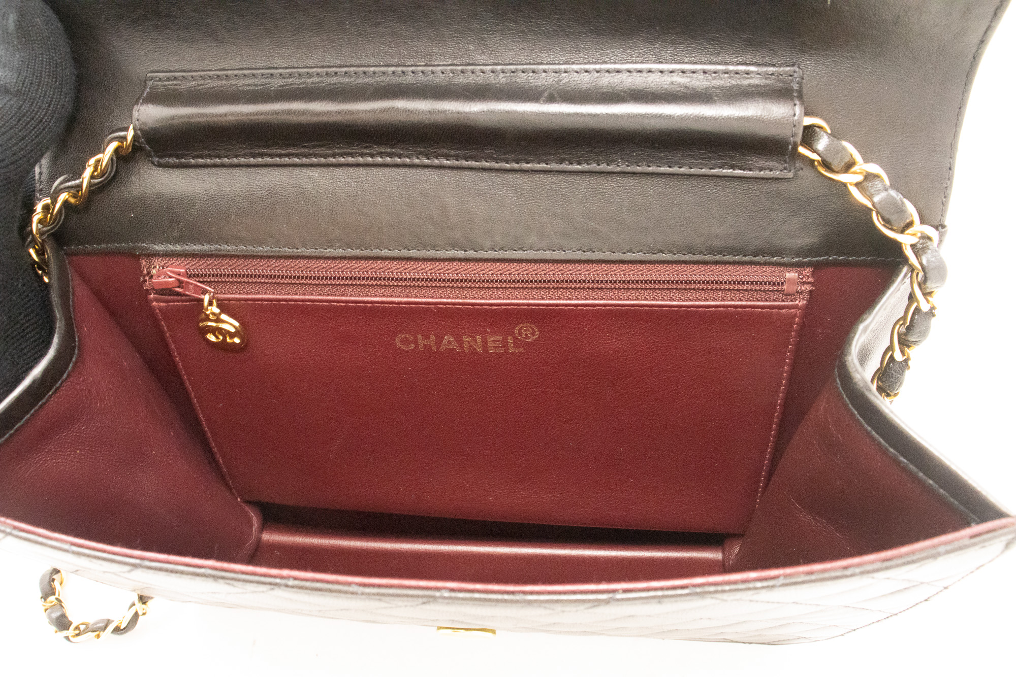 Chanel Black Leather Classic Medium Single Flap Shoulder Bag