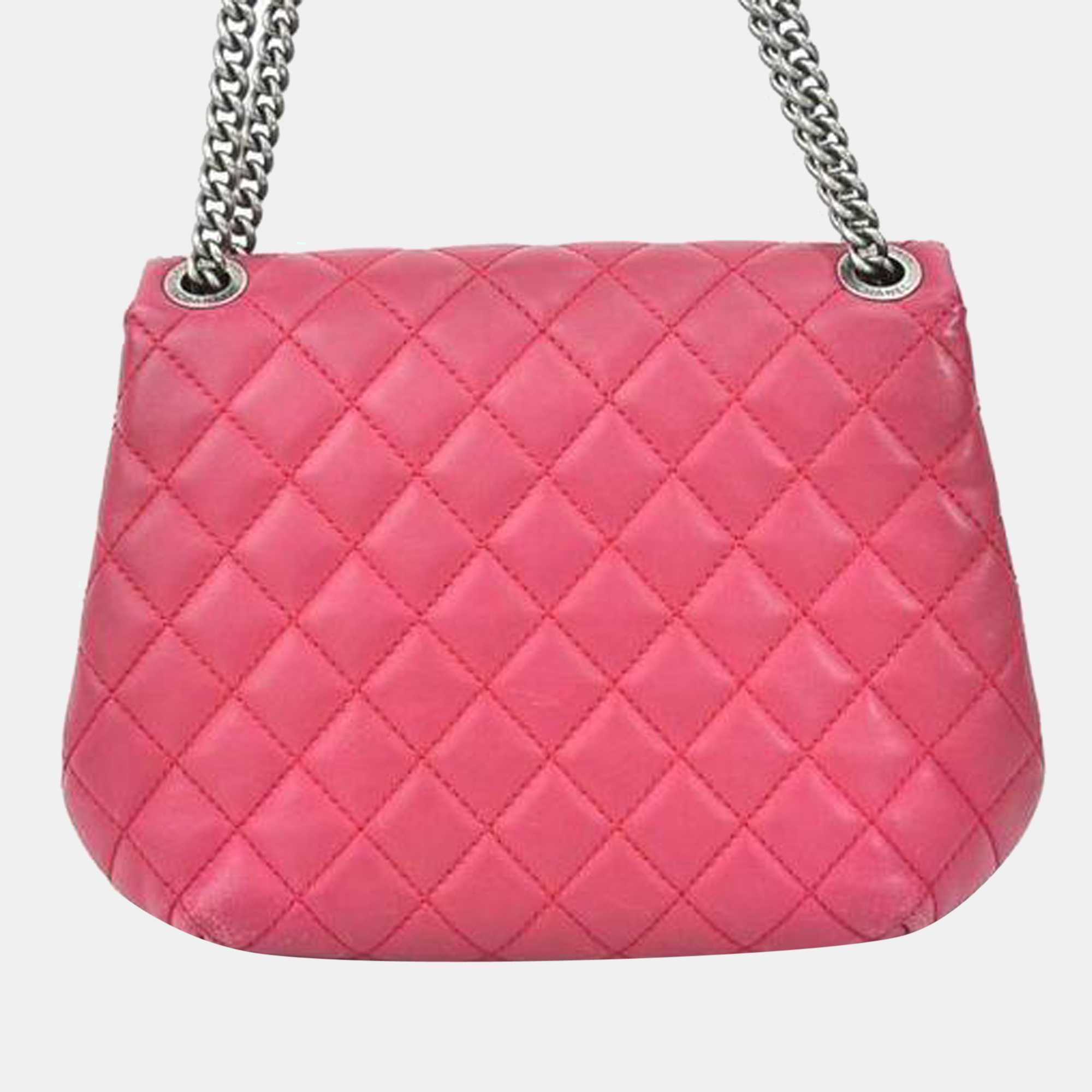 Chanel Pink Quilted Leather Diagonal Crossbody Bag
