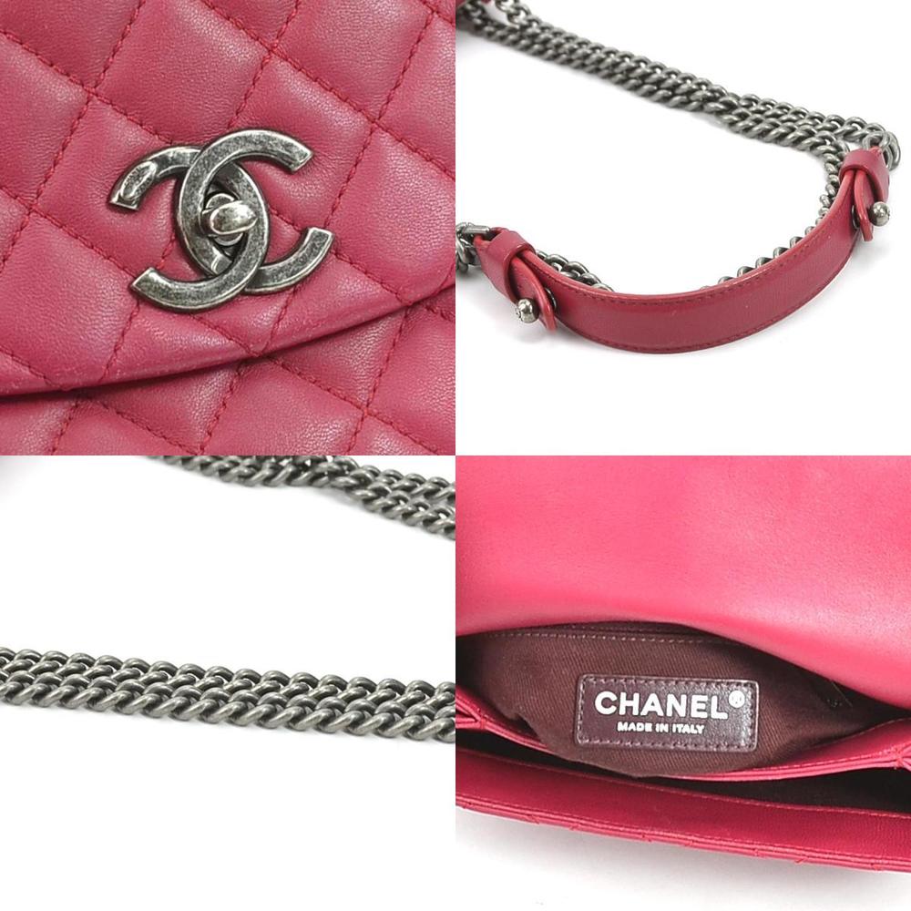 Chanel Pink Quilted Leather Diagonal Crossbody Bag
