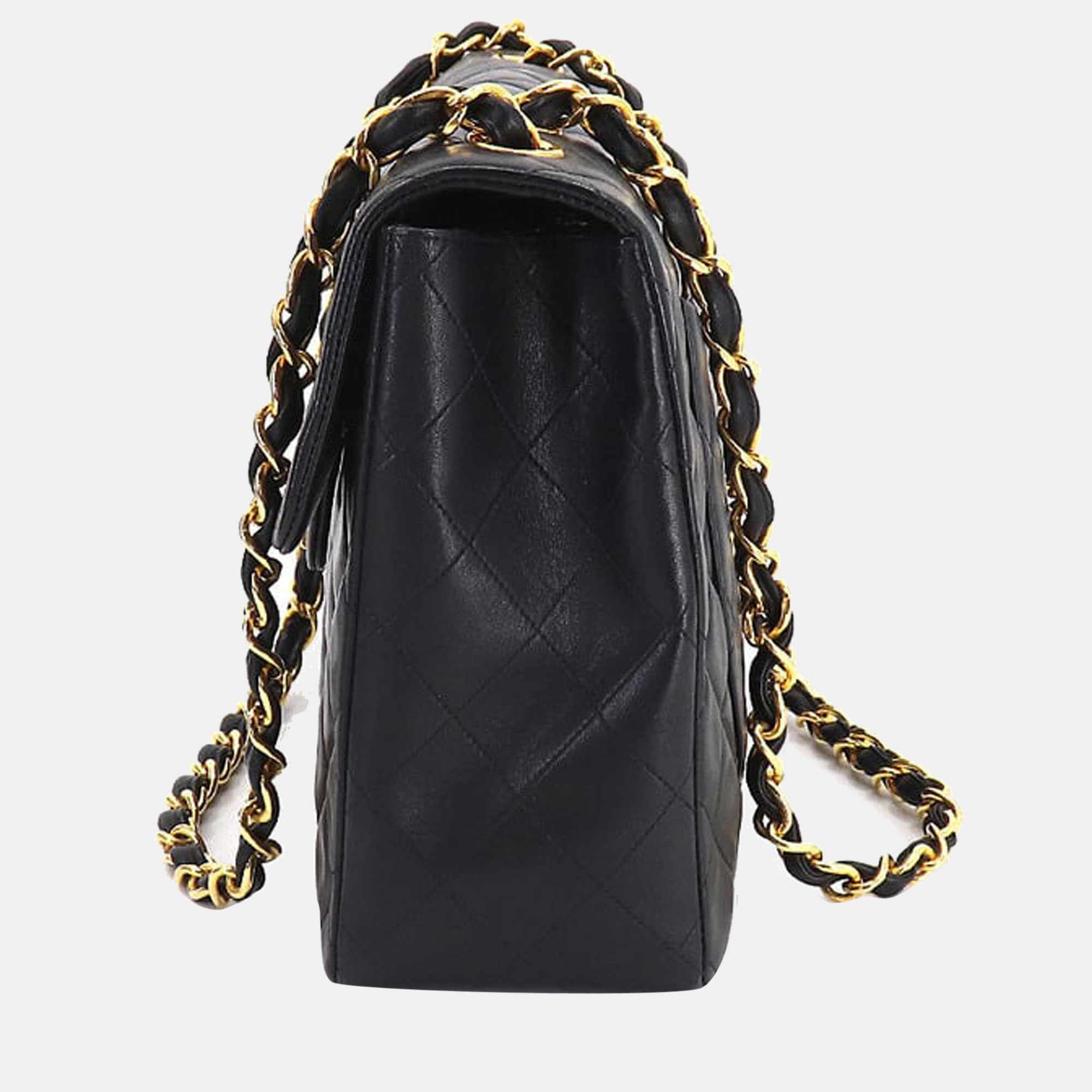 Chanel Black Leather Vintage Classic Single Flap Jumbo Maxi Shoulder Bag
Chanel Black Leather Vintage Classic Single Flap Jumbo Maxi Shoulder Bag