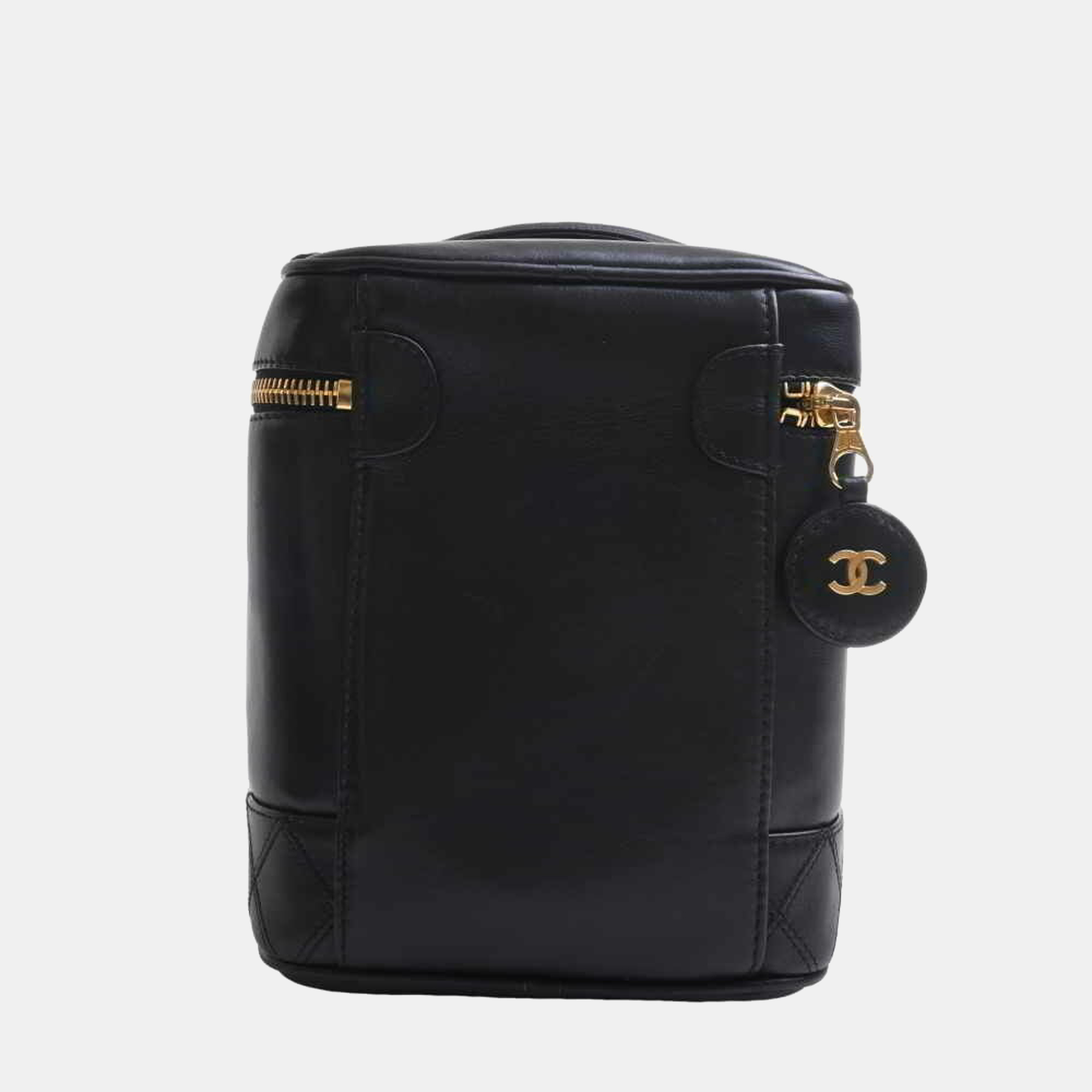 

Chanel Black Leather CC Vanity Case