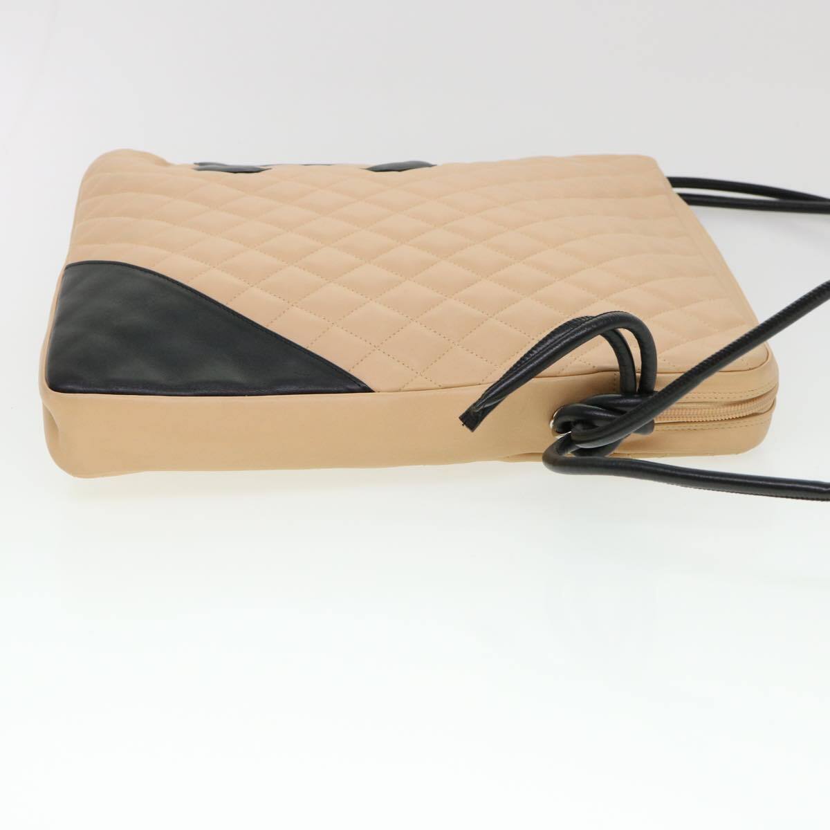 Chanel Beige Leather Cambon Ligne  Shoulder Bag