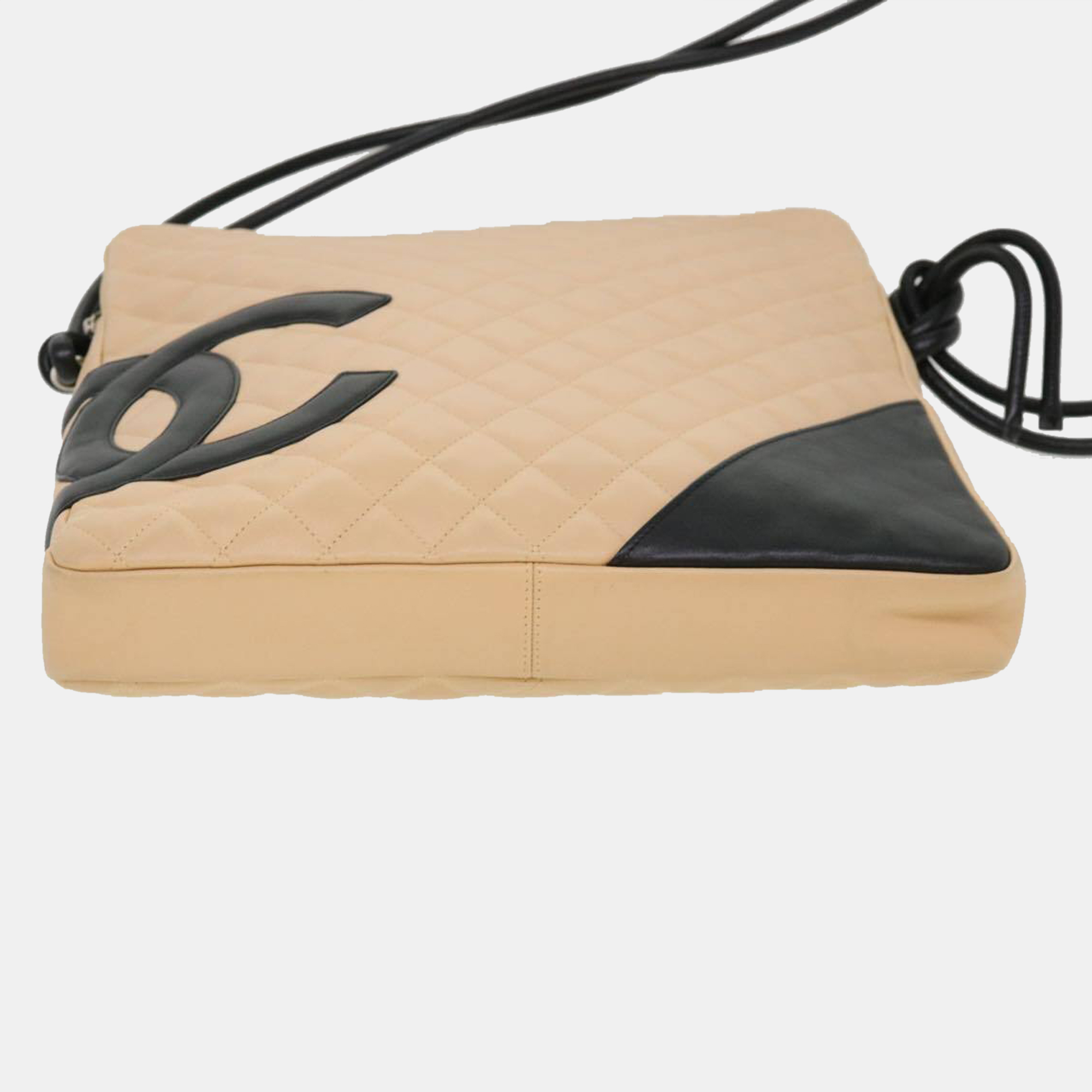 Chanel Beige Leather Cambon Ligne  Shoulder Bag