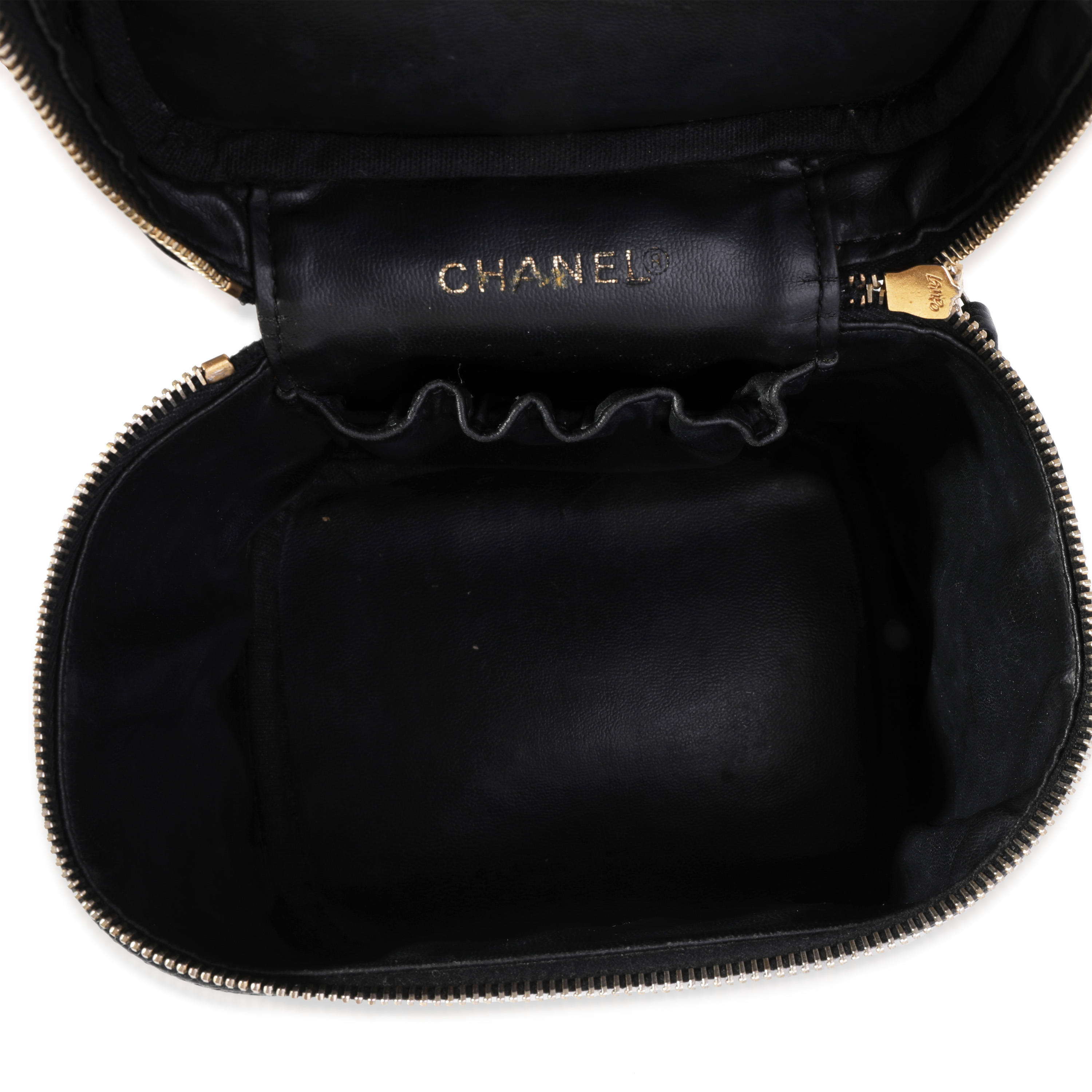 Chanel Vintage Black Caviar Vanity Case