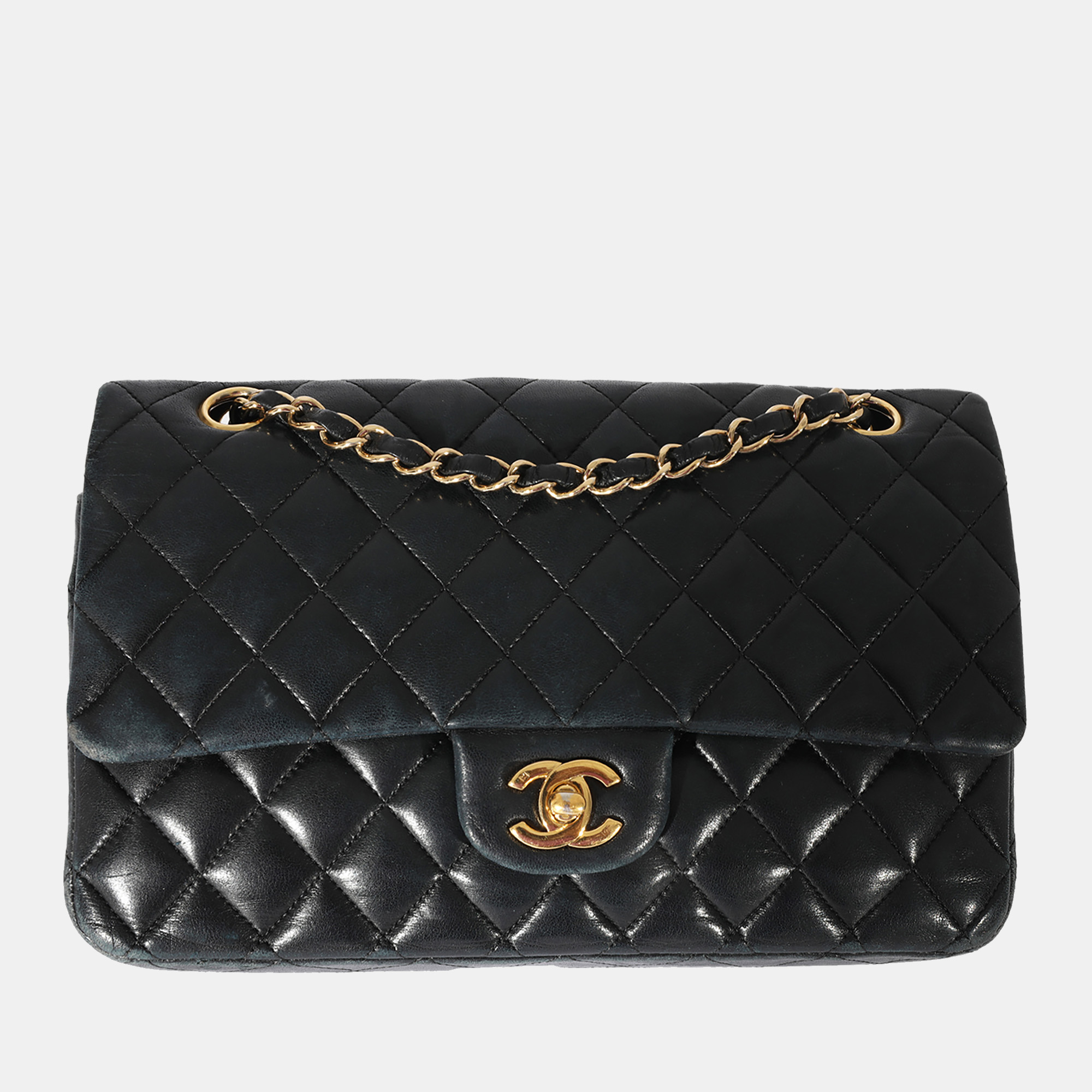 Black Chanel Quilted Lambskin Medium Classic Double Flap Bag