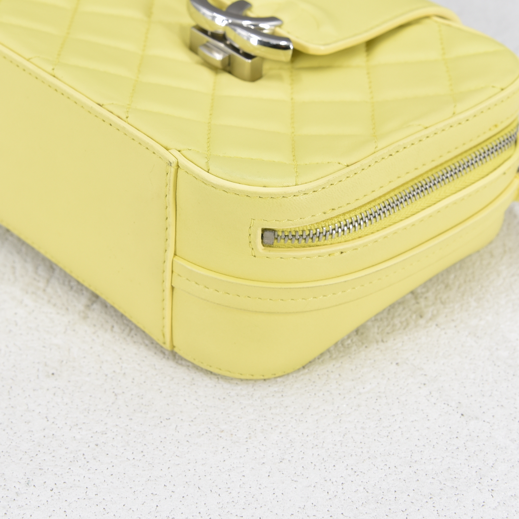 Chanel Yellow Leather CC Box Camera Bag