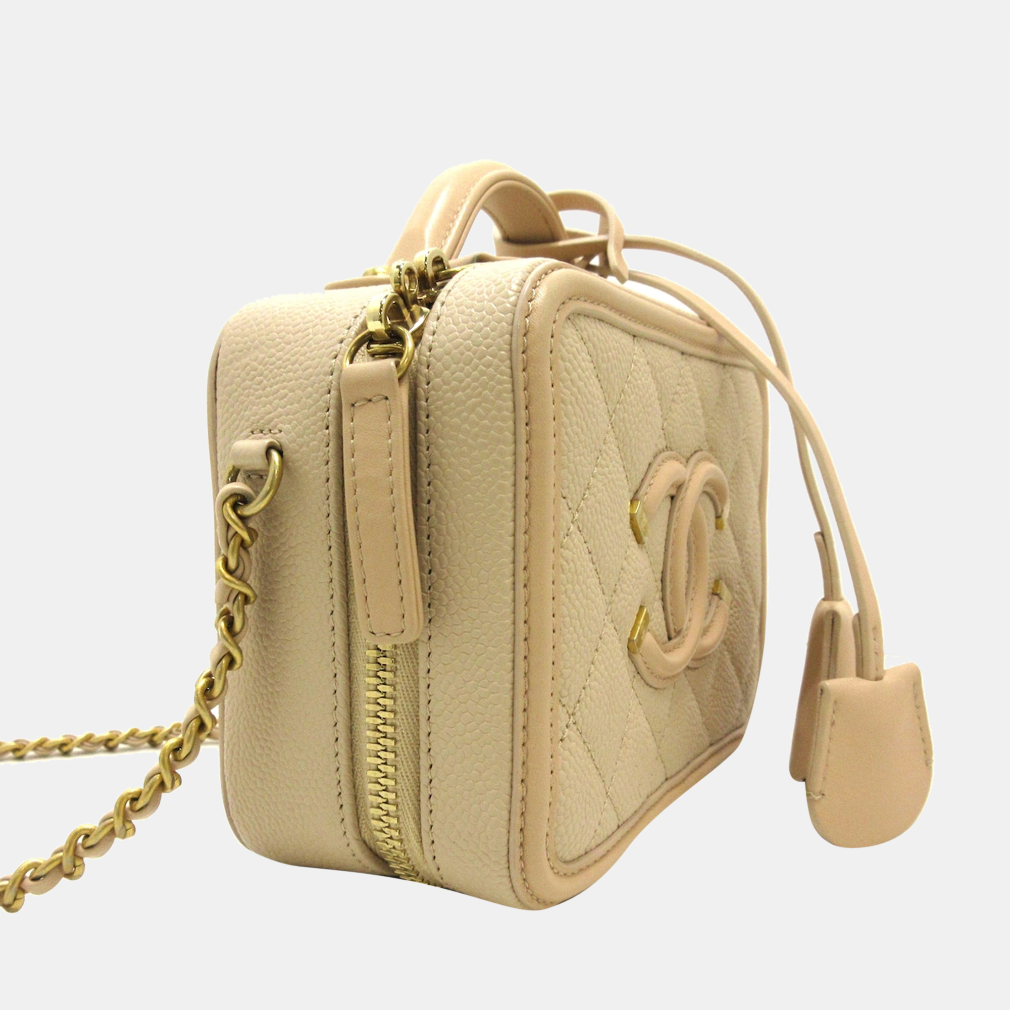 Chanel Beige Leather CC Vanity Case
Chanel Beige Leather CC Vanity Case