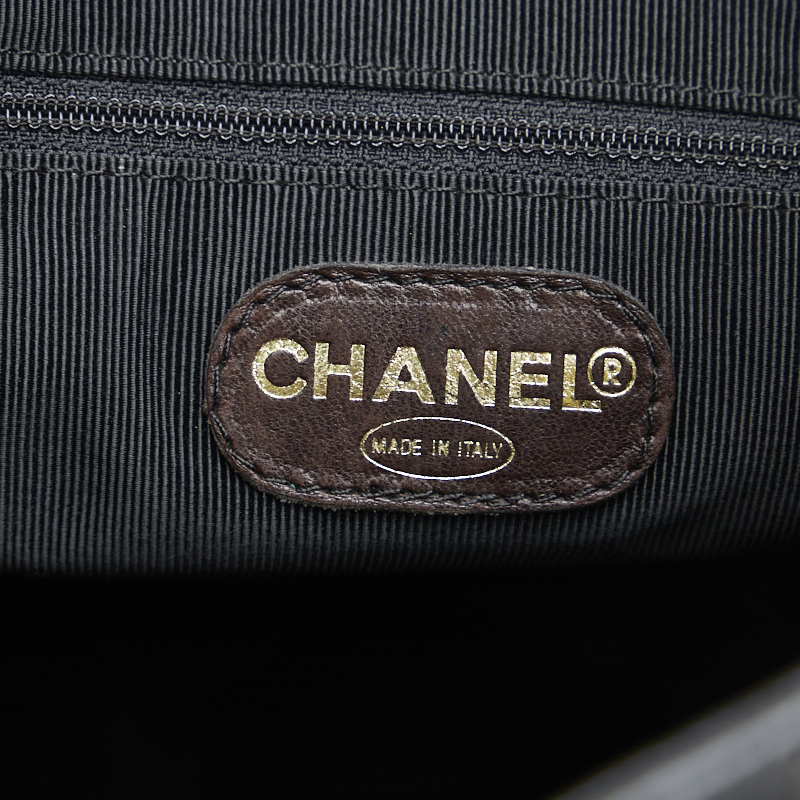 Chanel Black Caviar Leather Triple CC Tote Bag