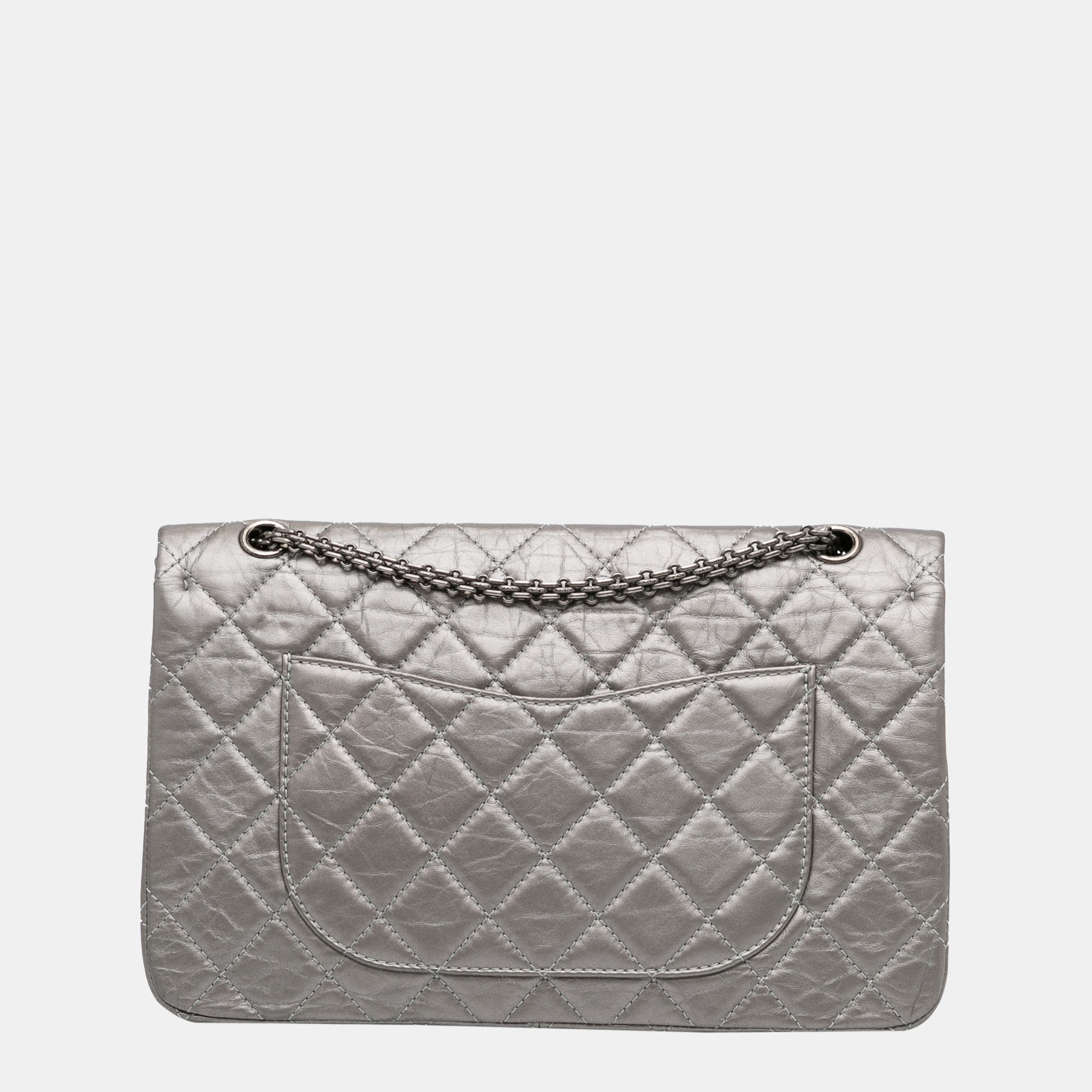Chanel Silver Reissue 2.55 Aged Calfskin Double Flap 227